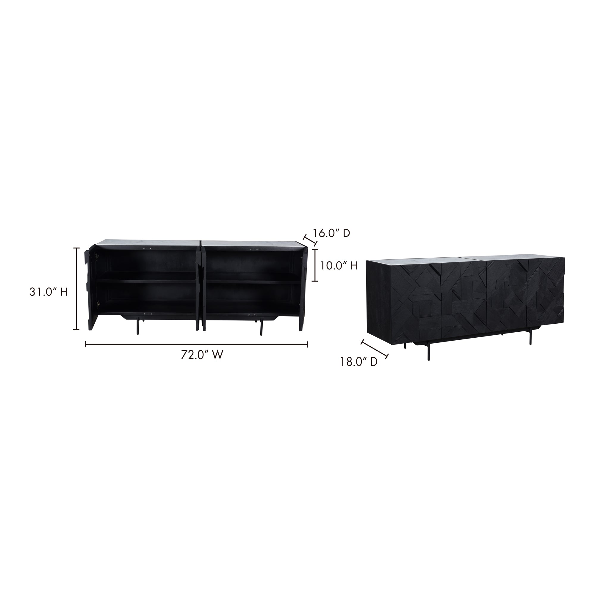 Moe's Home Kattan Sideboard Black
