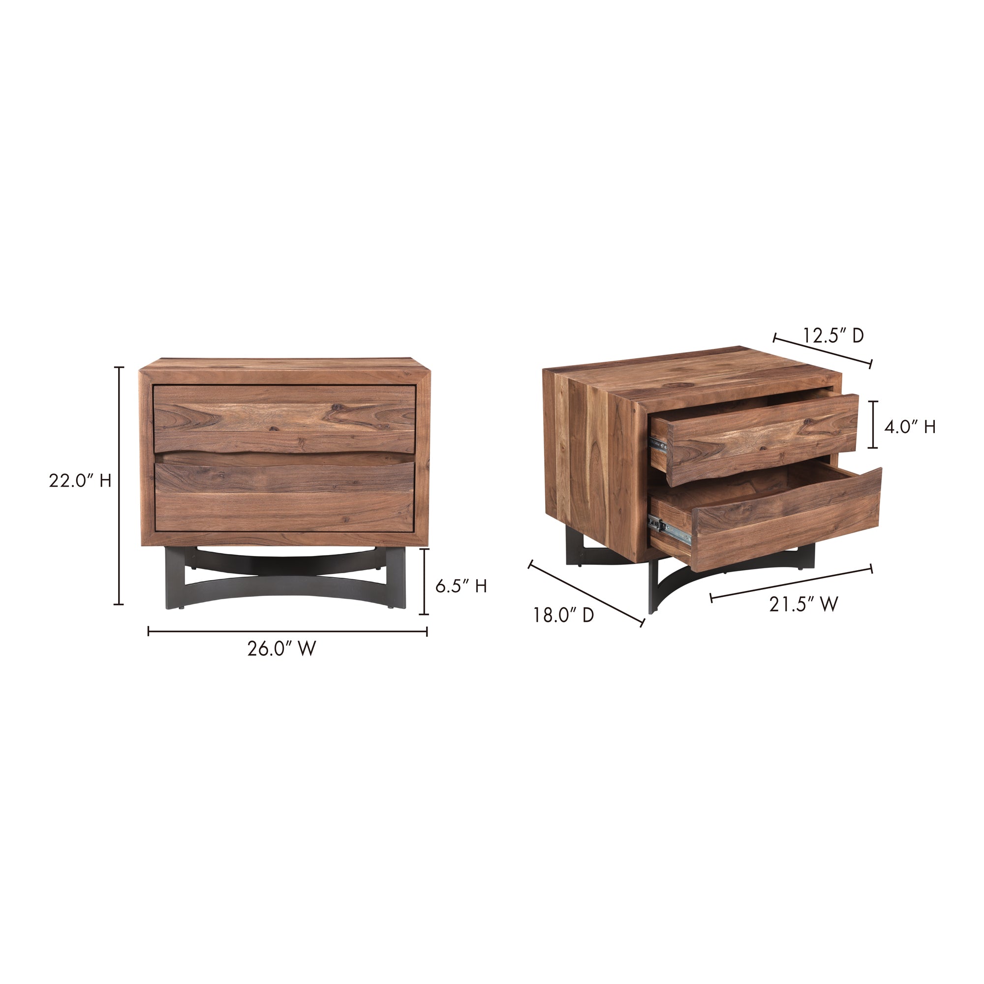 Moe's Home Bent Nightstand Brown