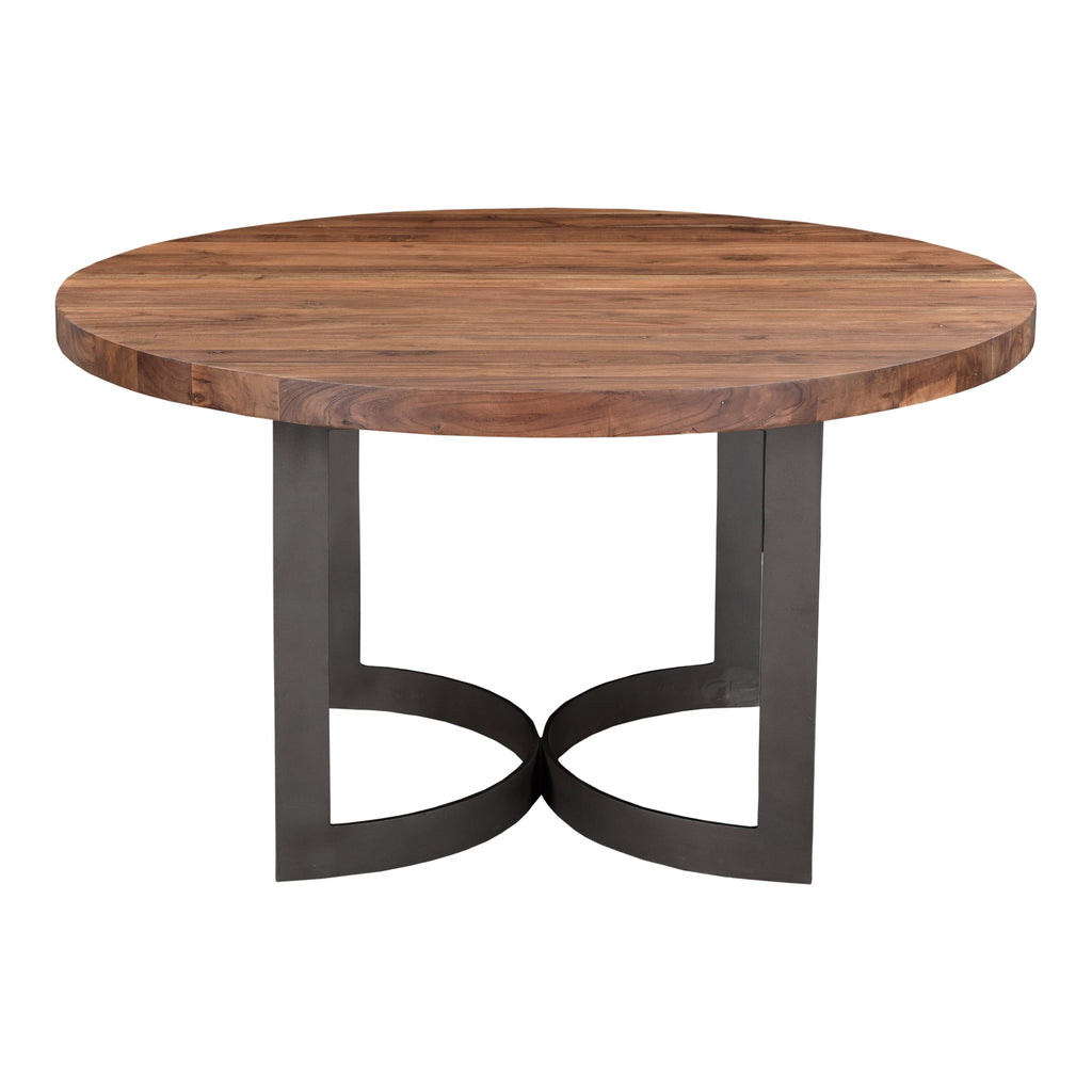 Moe's Home Bent Round Dining Table Brown