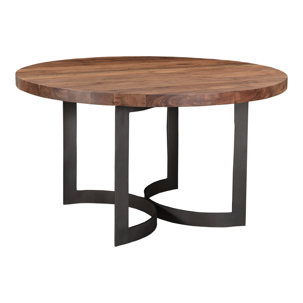 Moe's Home Bent Round Dining Table Brown