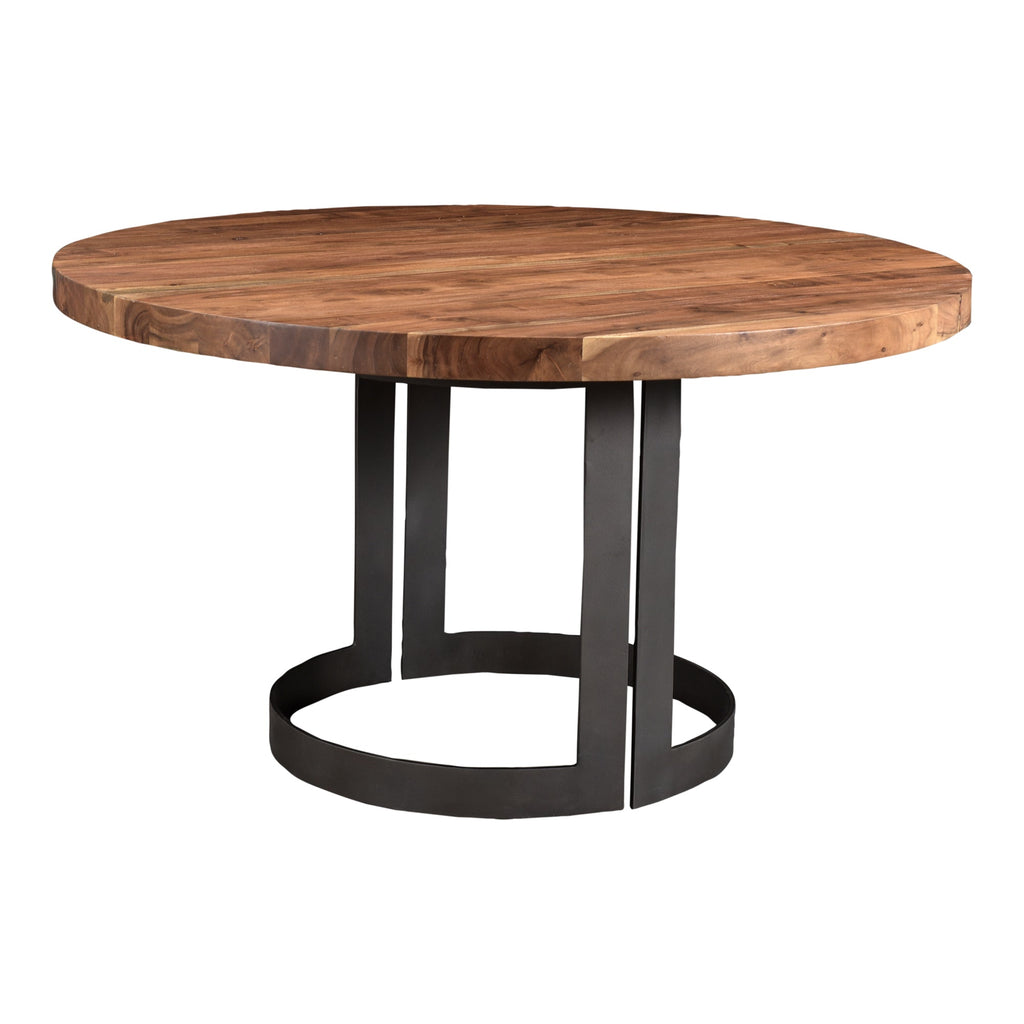 Moe's Home Bent Round Dining Table Brown