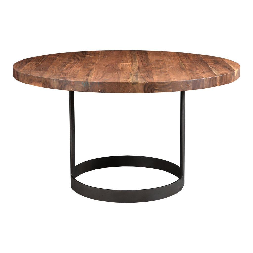 Moe's Home Bent Round Dining Table Brown