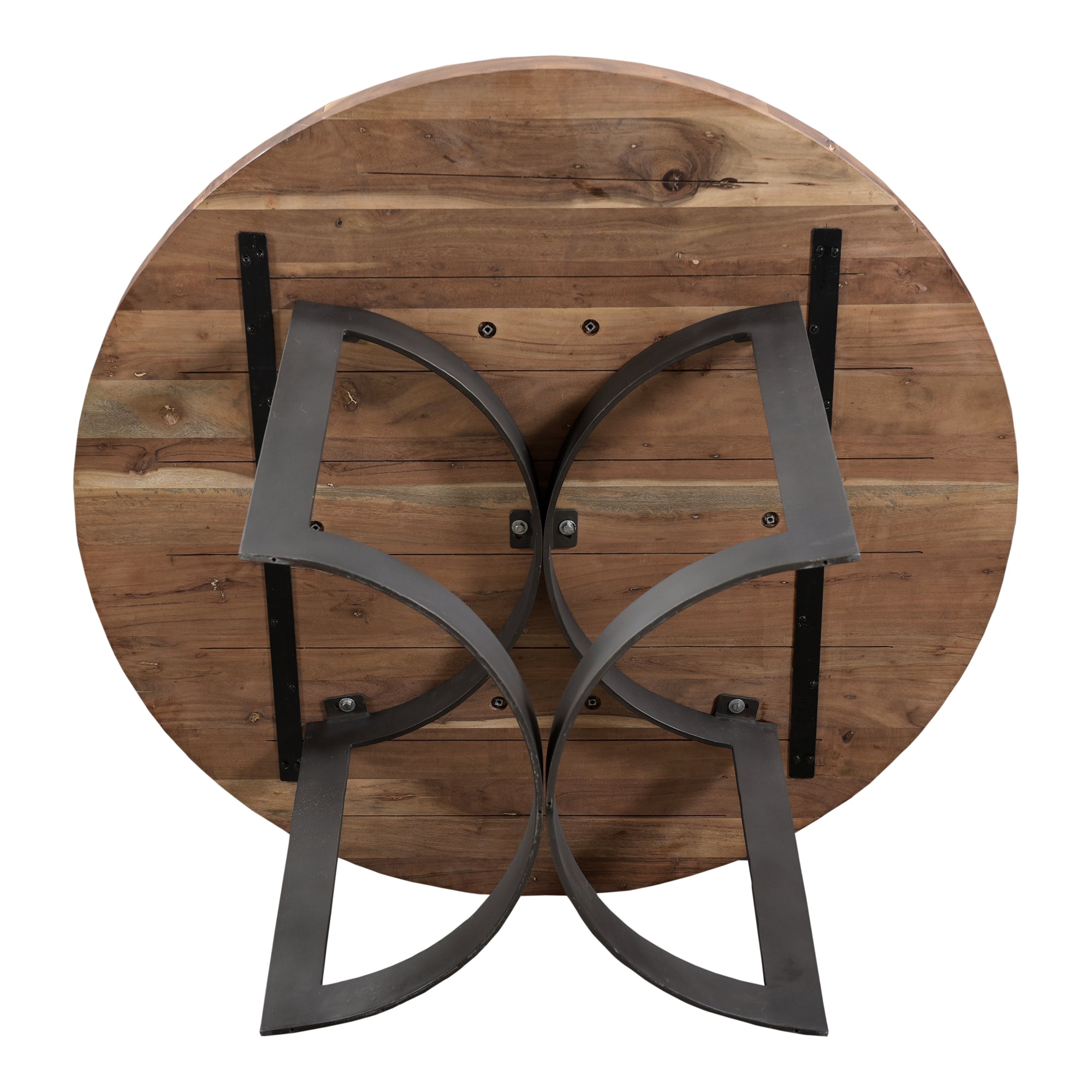Moe's Home Bent Round Dining Table Brown