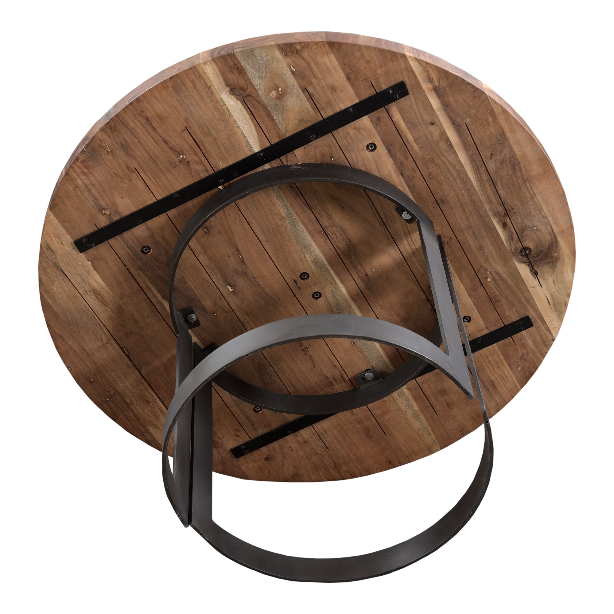 Moe's Home Bent Round Dining Table Brown