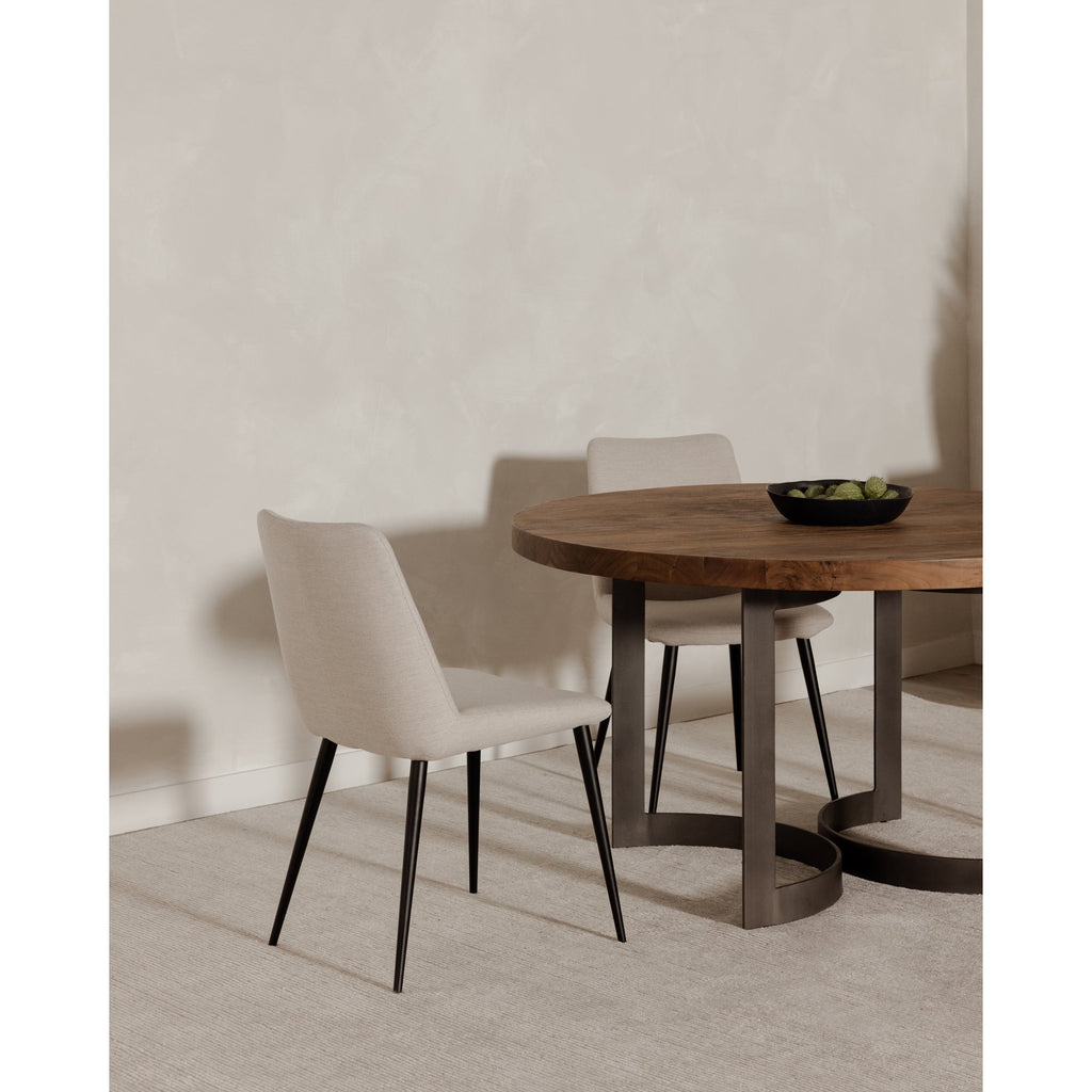 Moe's Home Bent Round Dining Table Brown