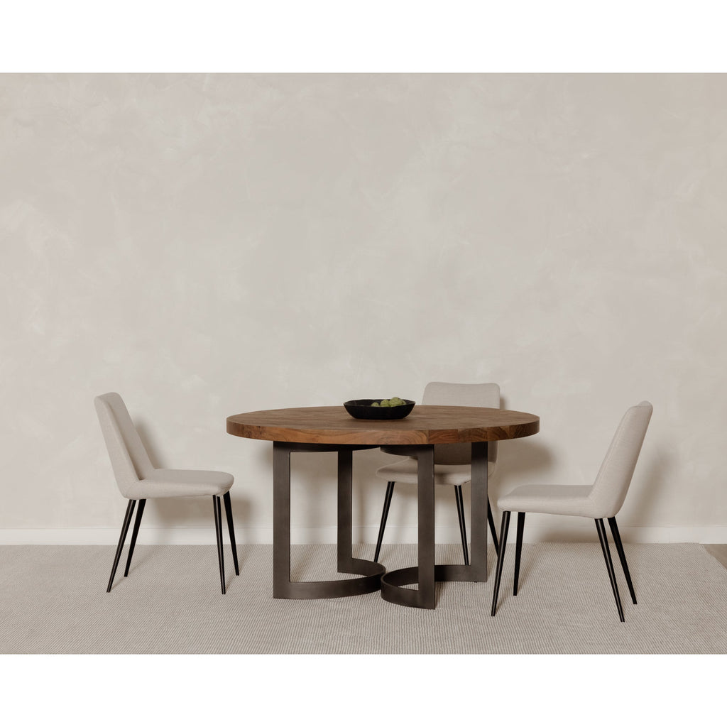 Moe's Home Bent Round Dining Table Brown