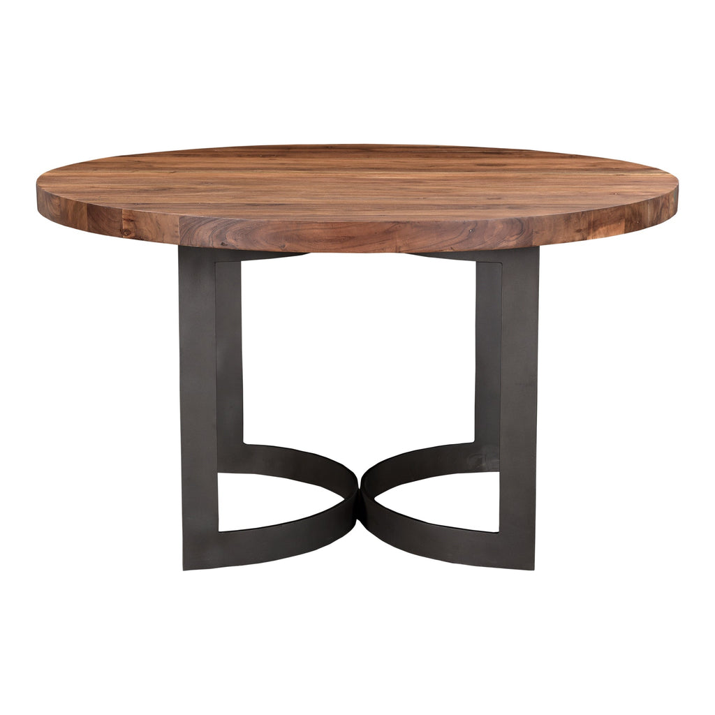Moe's Home Bent Round Dining Table Brown
