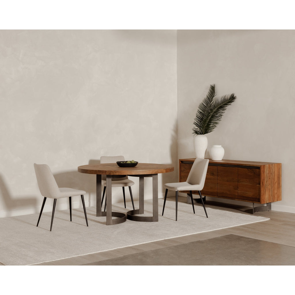 Moe's Home Bent Round Dining Table Brown