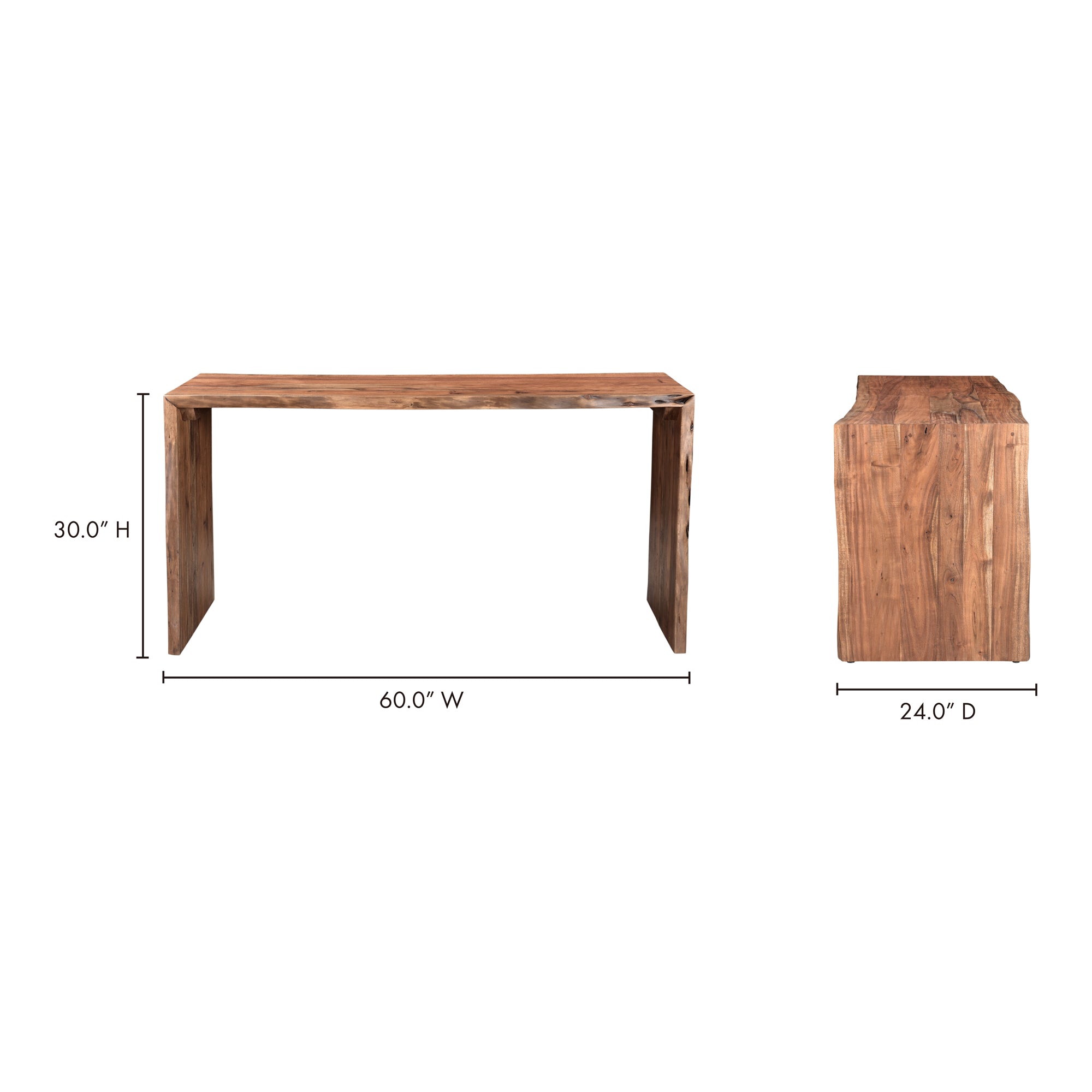 Moe's Home Tyrell Desk Natural Brown