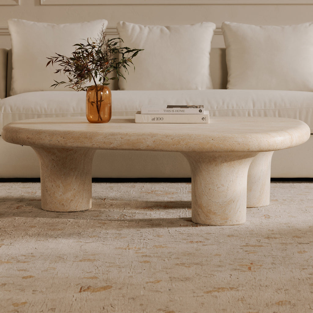 Moe's Home Warby Outdoor Coffee Table Beige