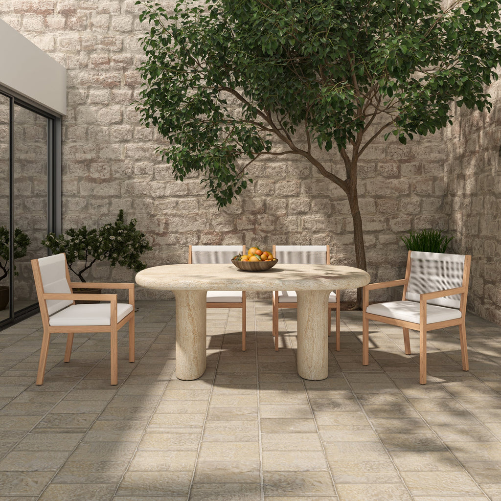 Moe's Home Warby Outdoor Dining Table Beige