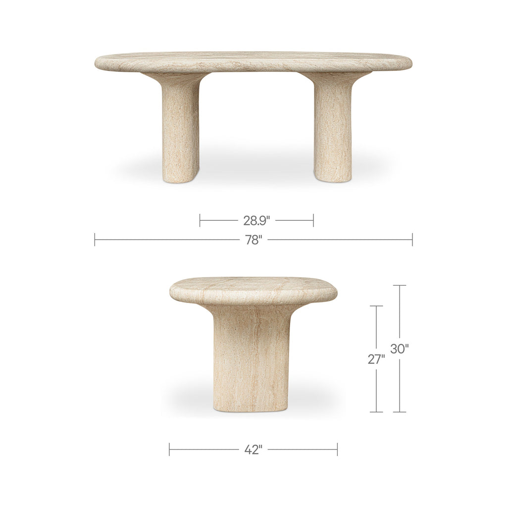 Moe's Home Warby Outdoor Dining Table Beige