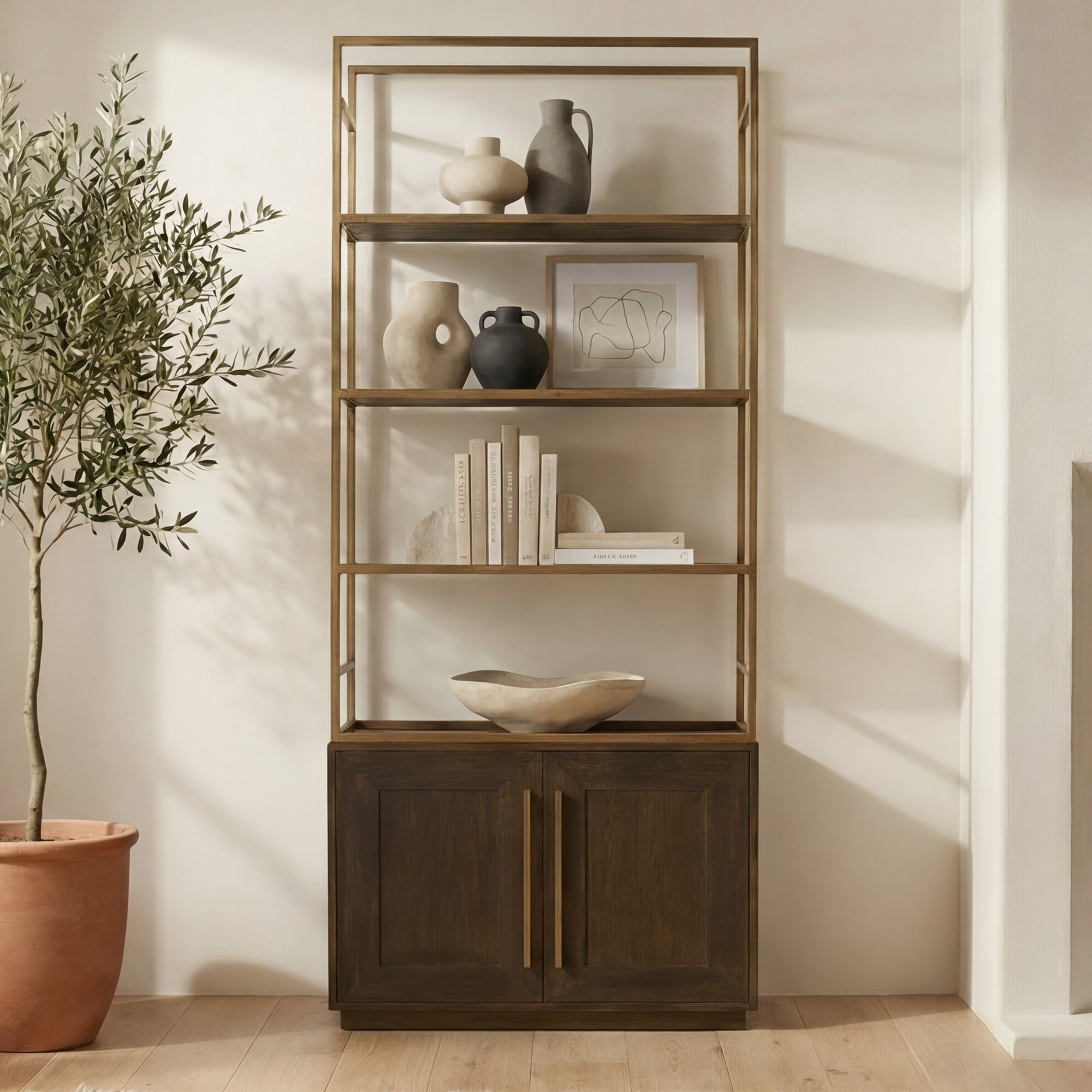 Moe's Home Elliot Bookcase Brown