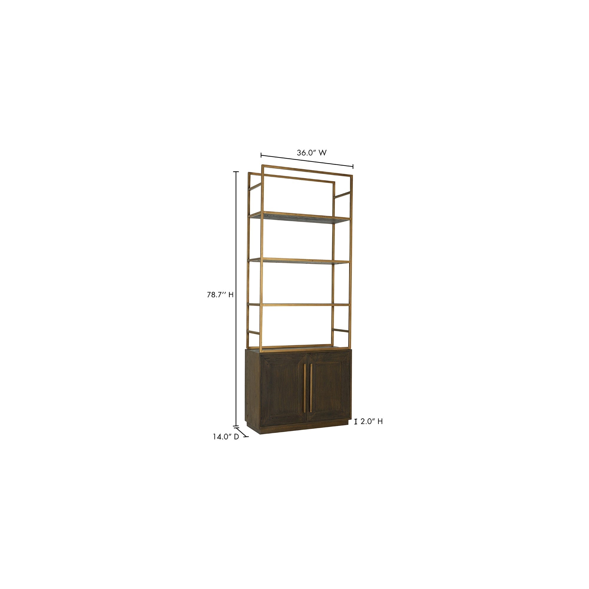 Moe's Home Elliot Bookcase Brown