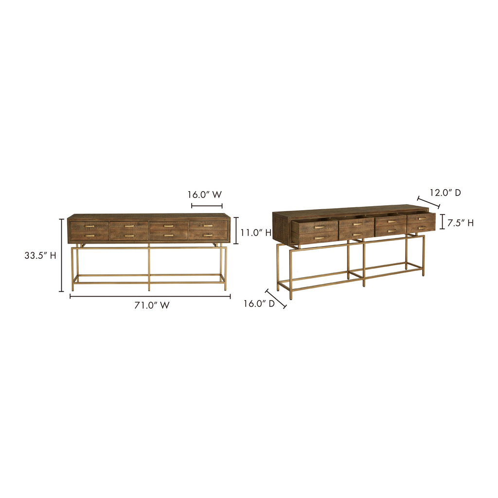Moe's Home Annecy Console Table Natural