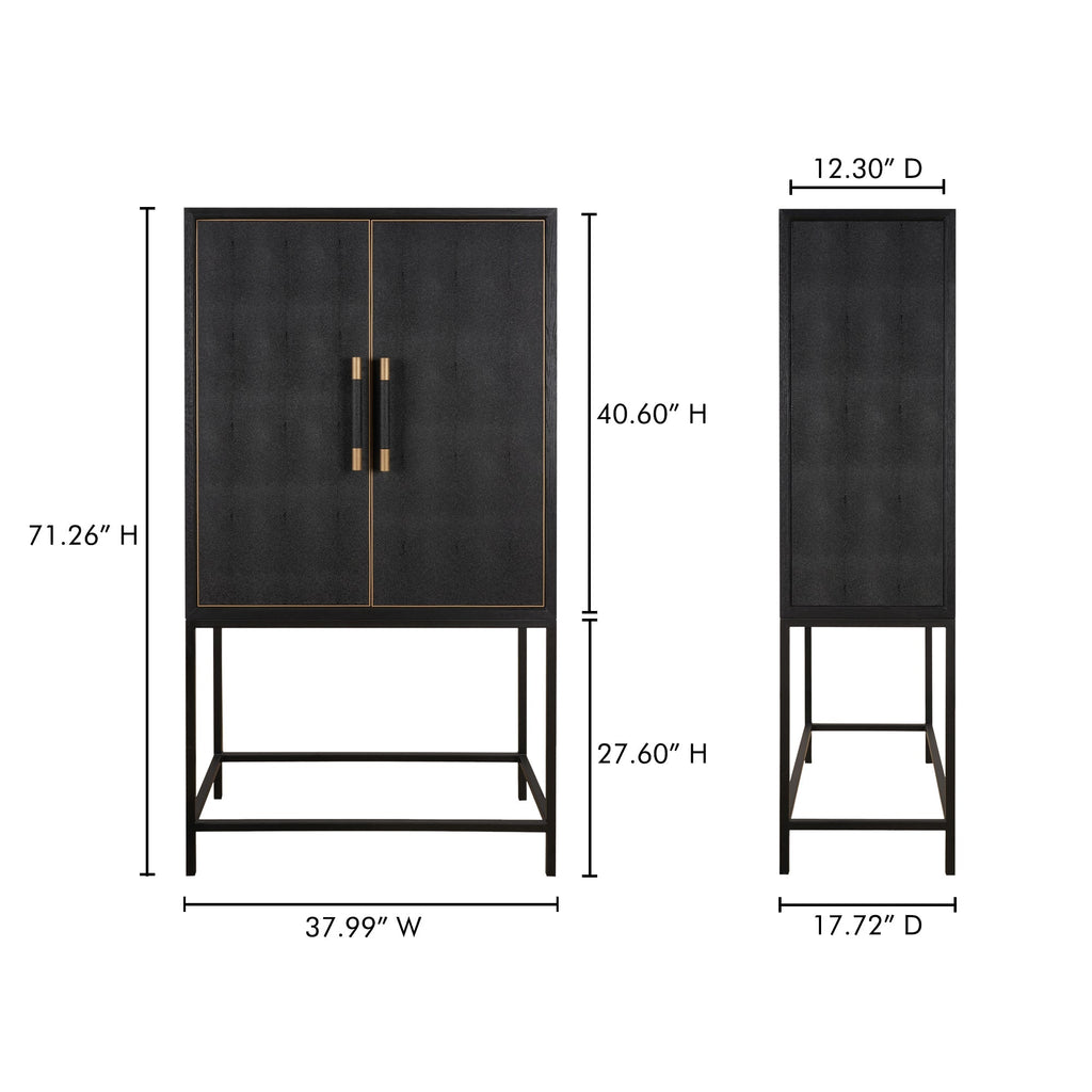 Moe's Home Mako Bar Cabinet Black