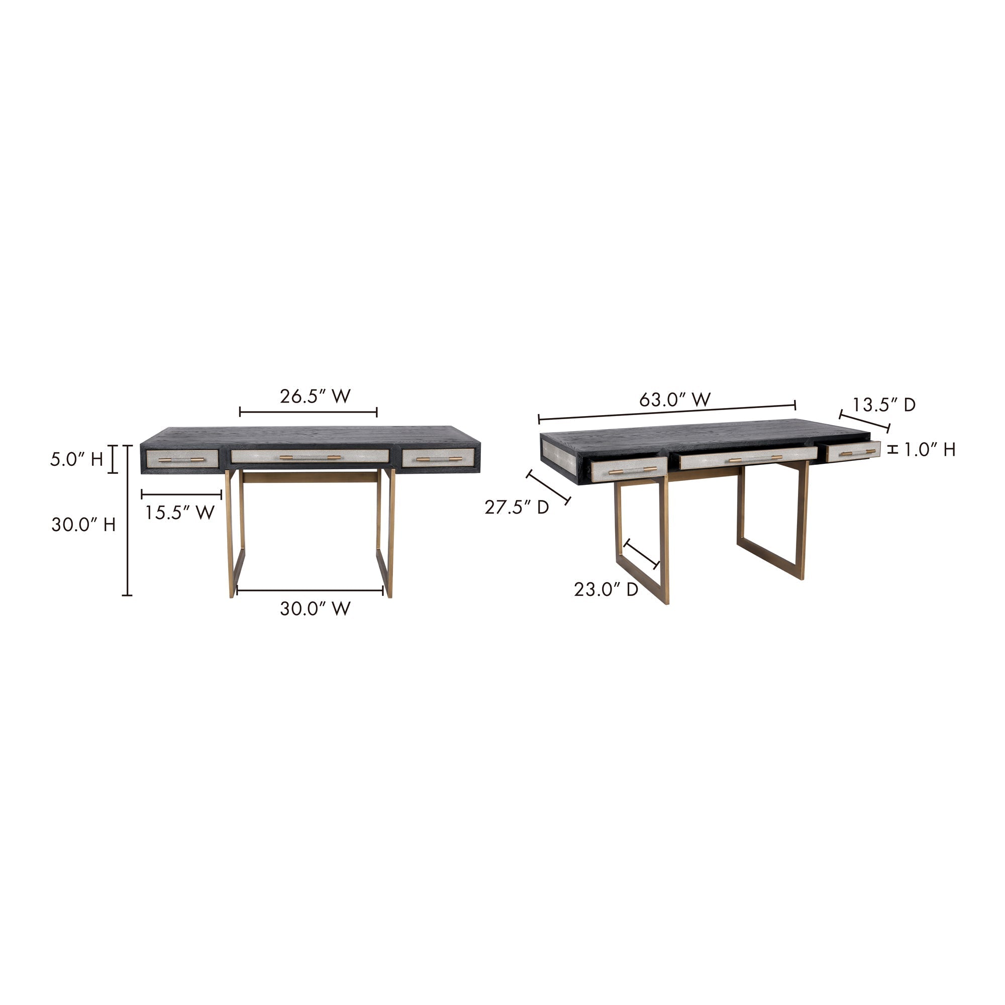 Moe's Home Mako Desk Grey