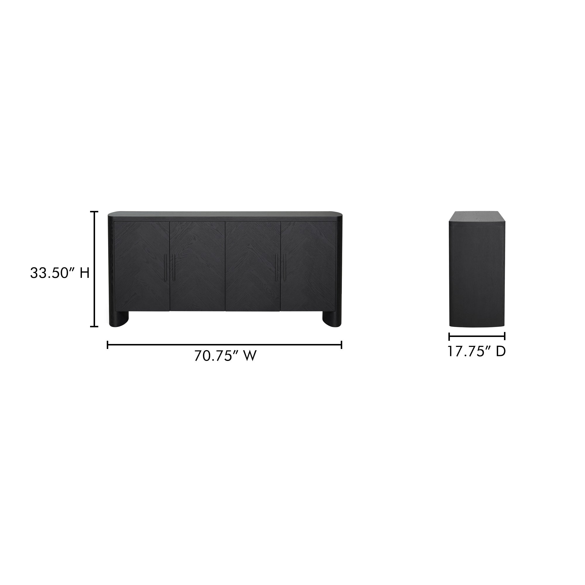 Moe's Home William Sideboard Black
