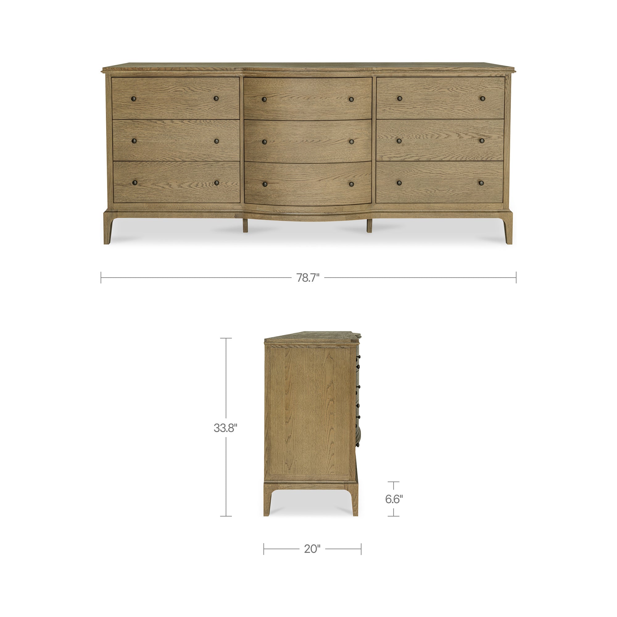 Moe's Home Sadie 9 Drawer Dresser Brown
