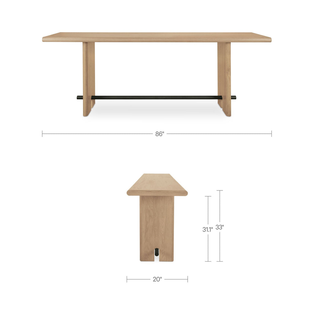 Moe's Home Madison Console Table Natural