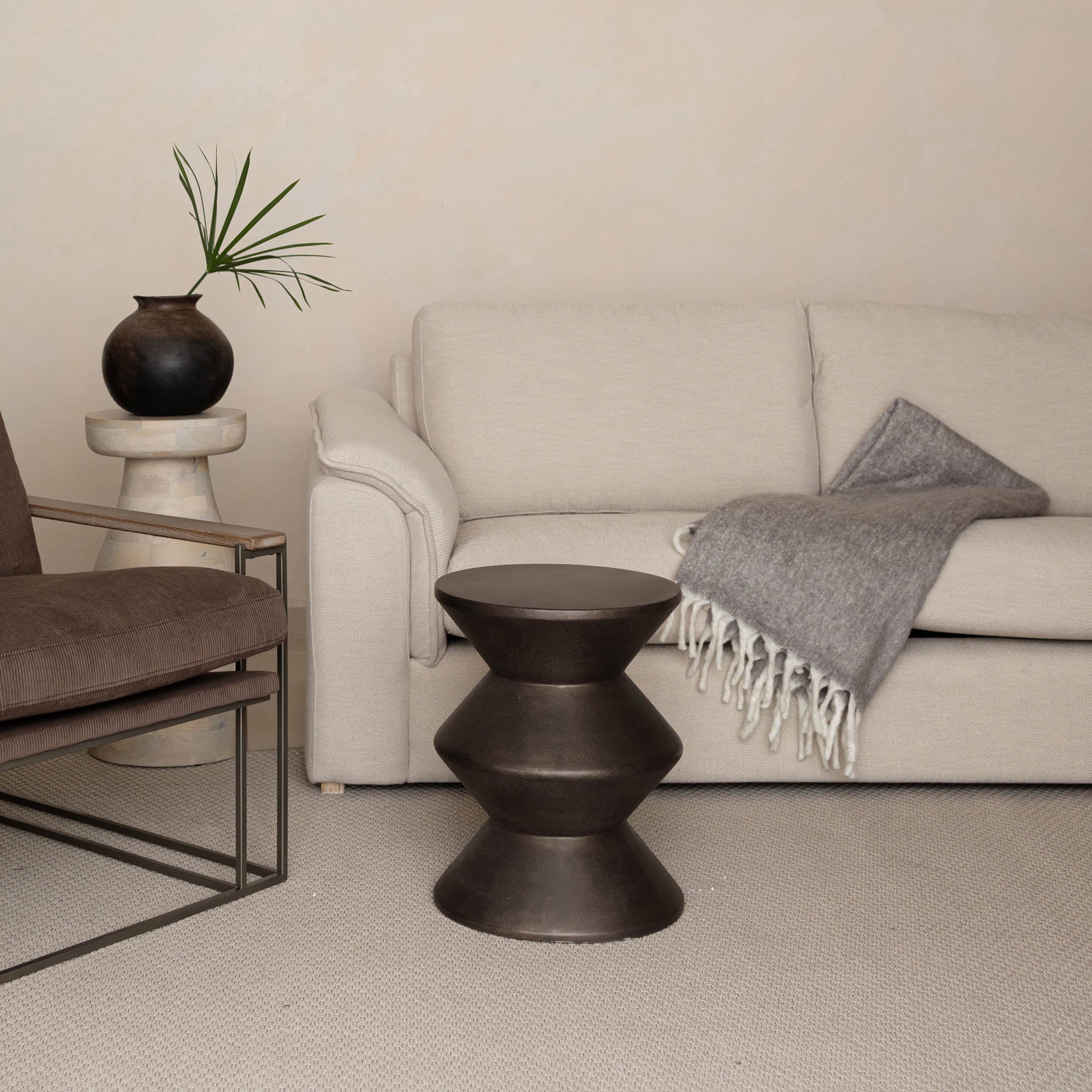 LH Home Concrete Inverted Side Table