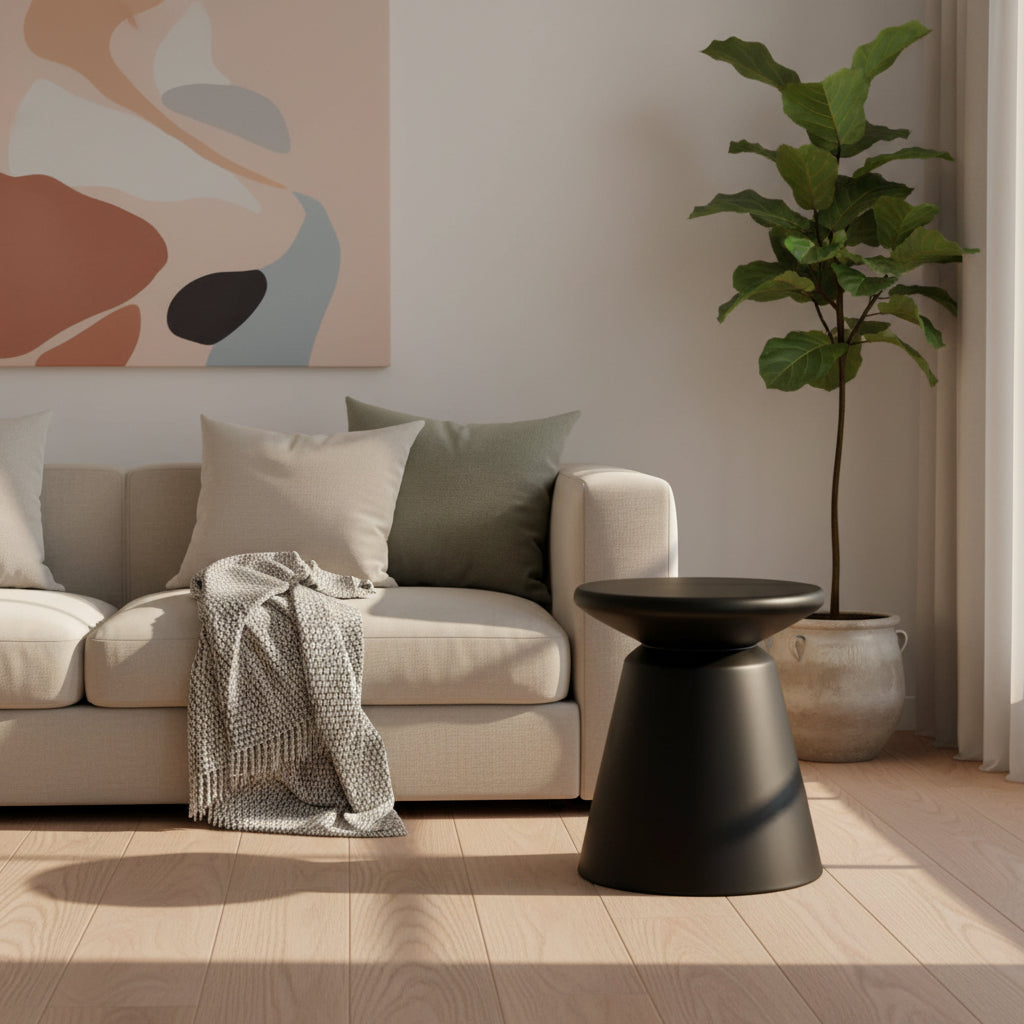 LH Home Concrete Mineral Side Table