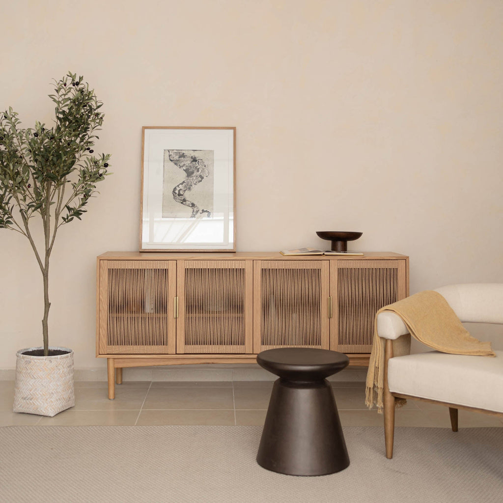 LH Home Concrete Mineral Side Table