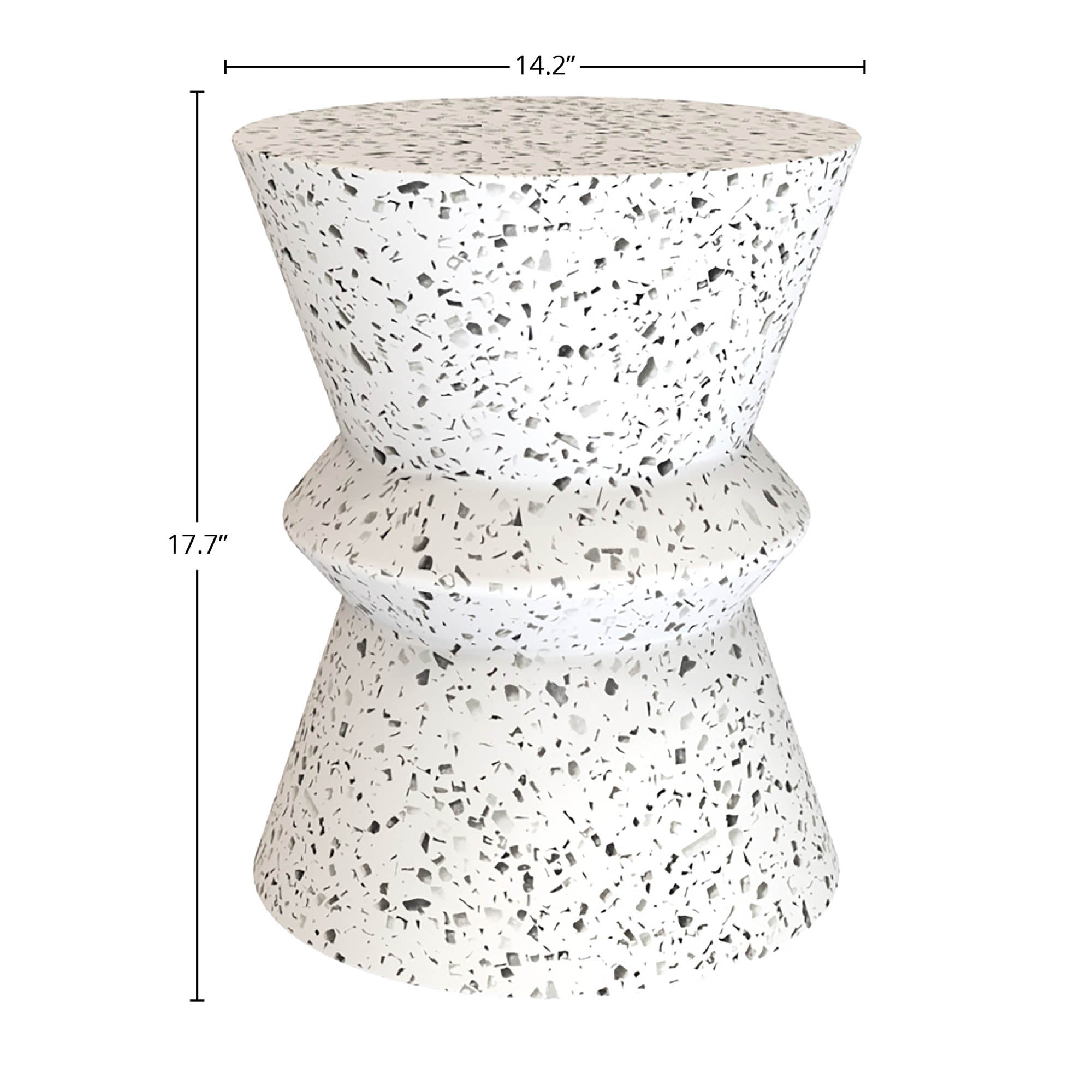 LH Home Concrete Hourglass Side Table