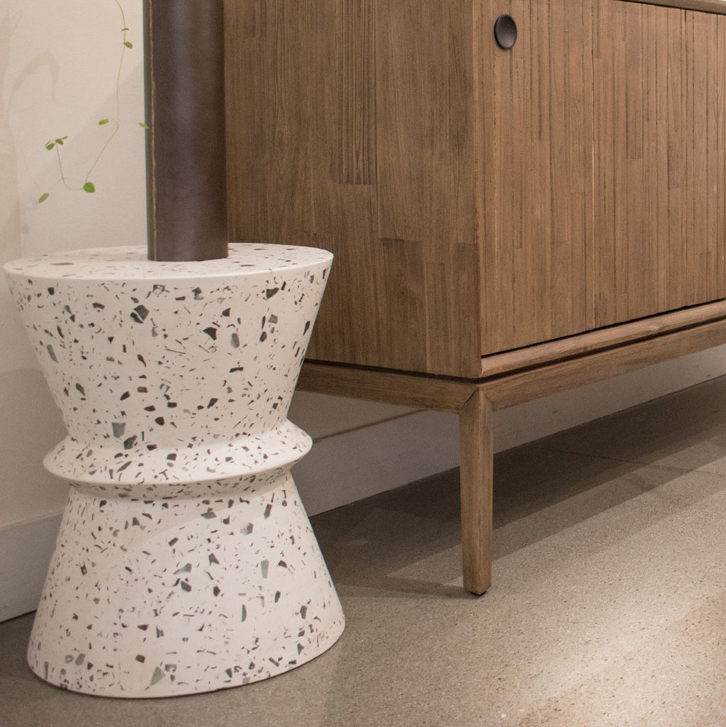 LH Home Concrete Hourglass Side Table