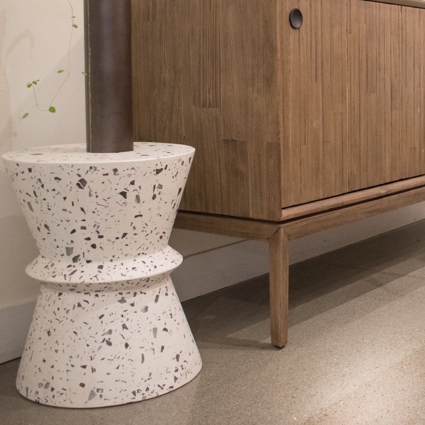 LH Home Concrete Hourglass Side Table