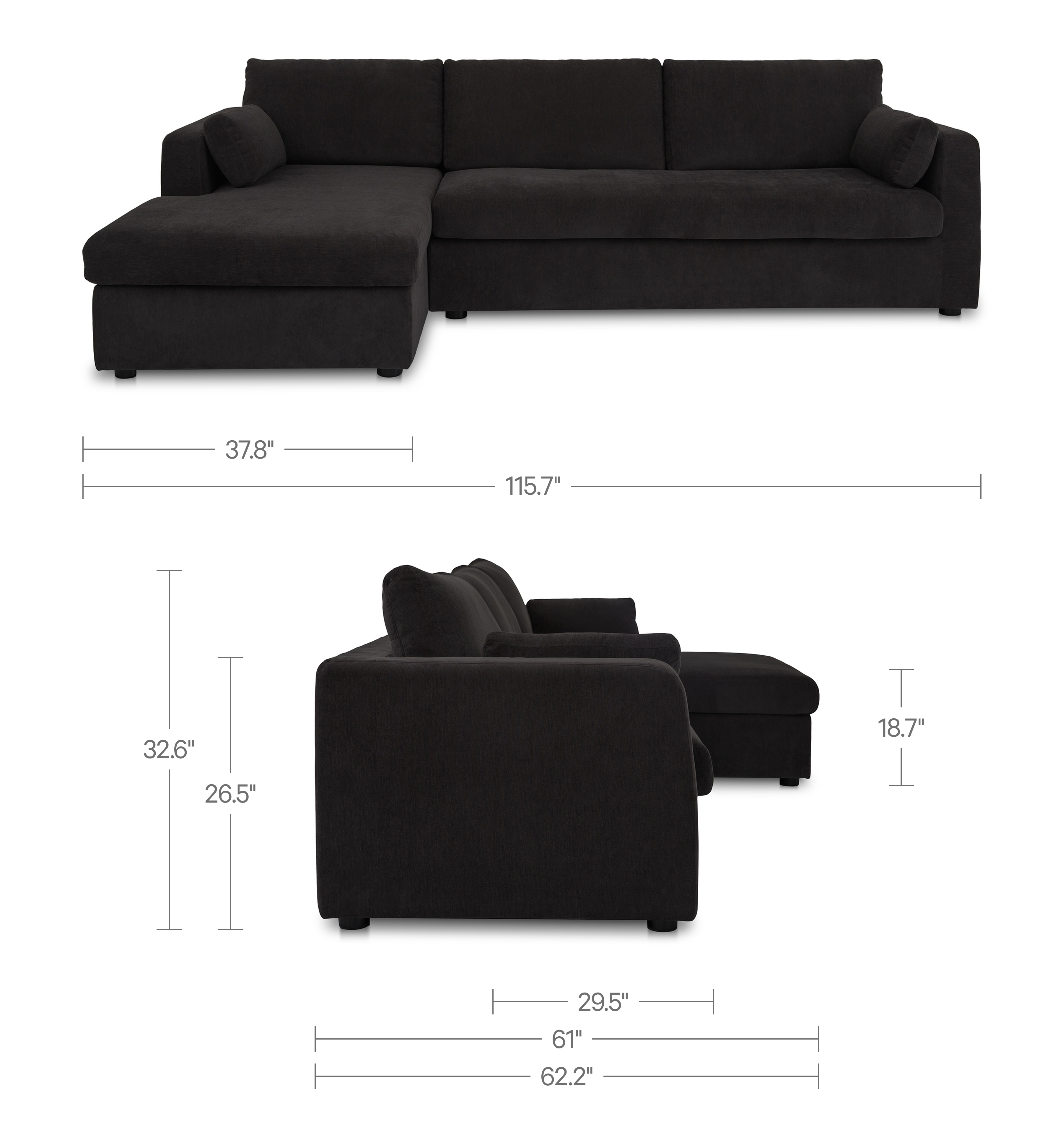 Moe's Home Burrow Modular Sectional