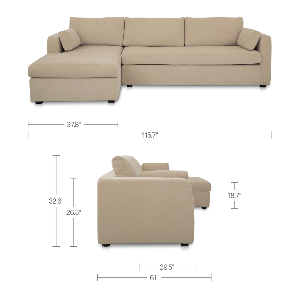 Moe's Home Burrow Modular Sectional