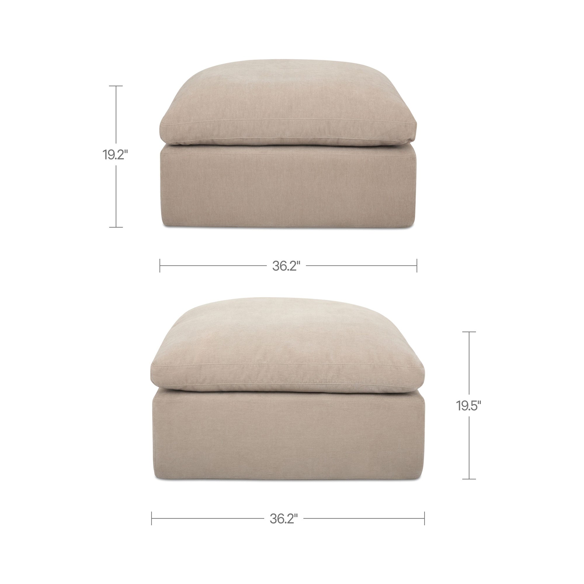 Moe's Home Cates Ottoman
