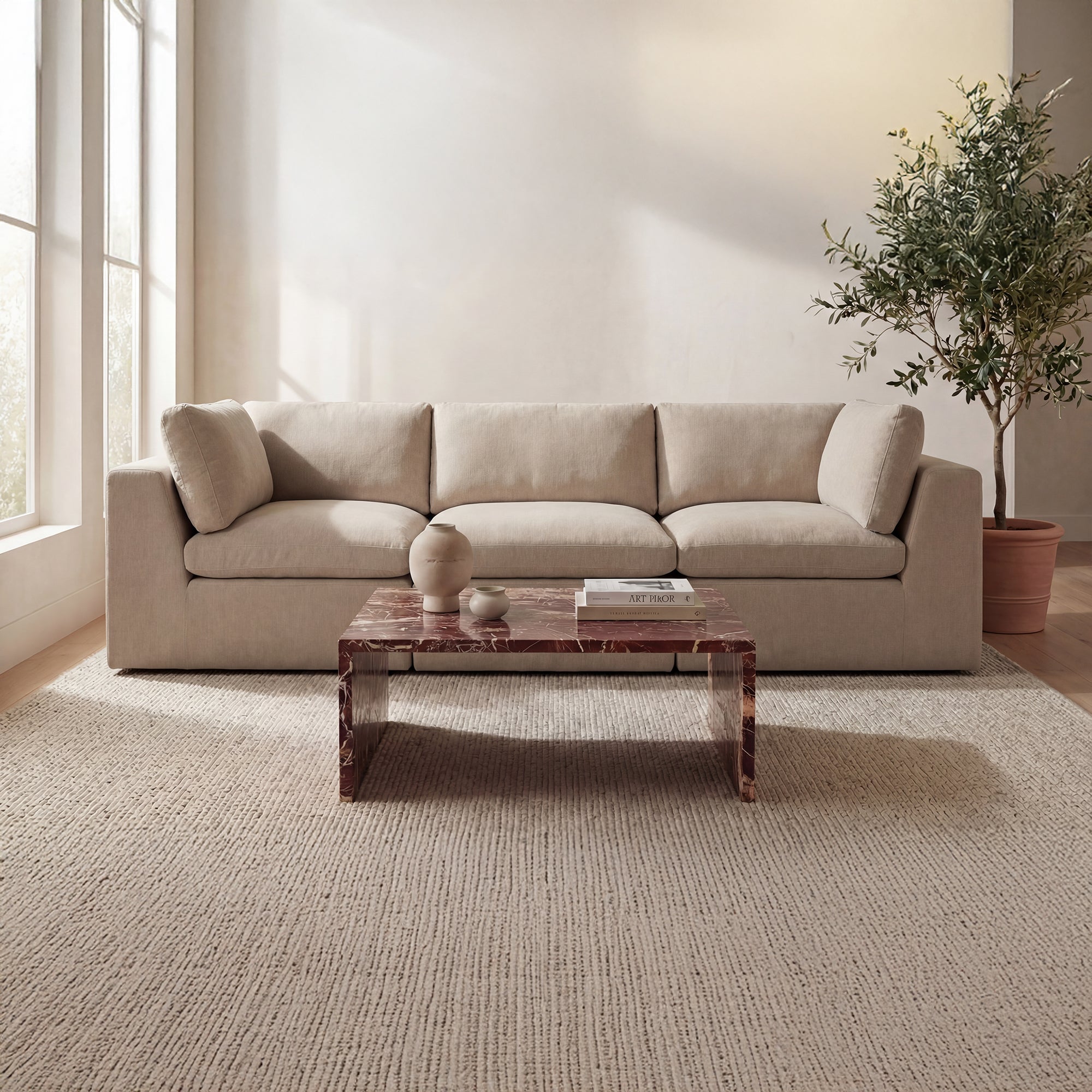 Moe's Home Cates Modular Sofa Pebble