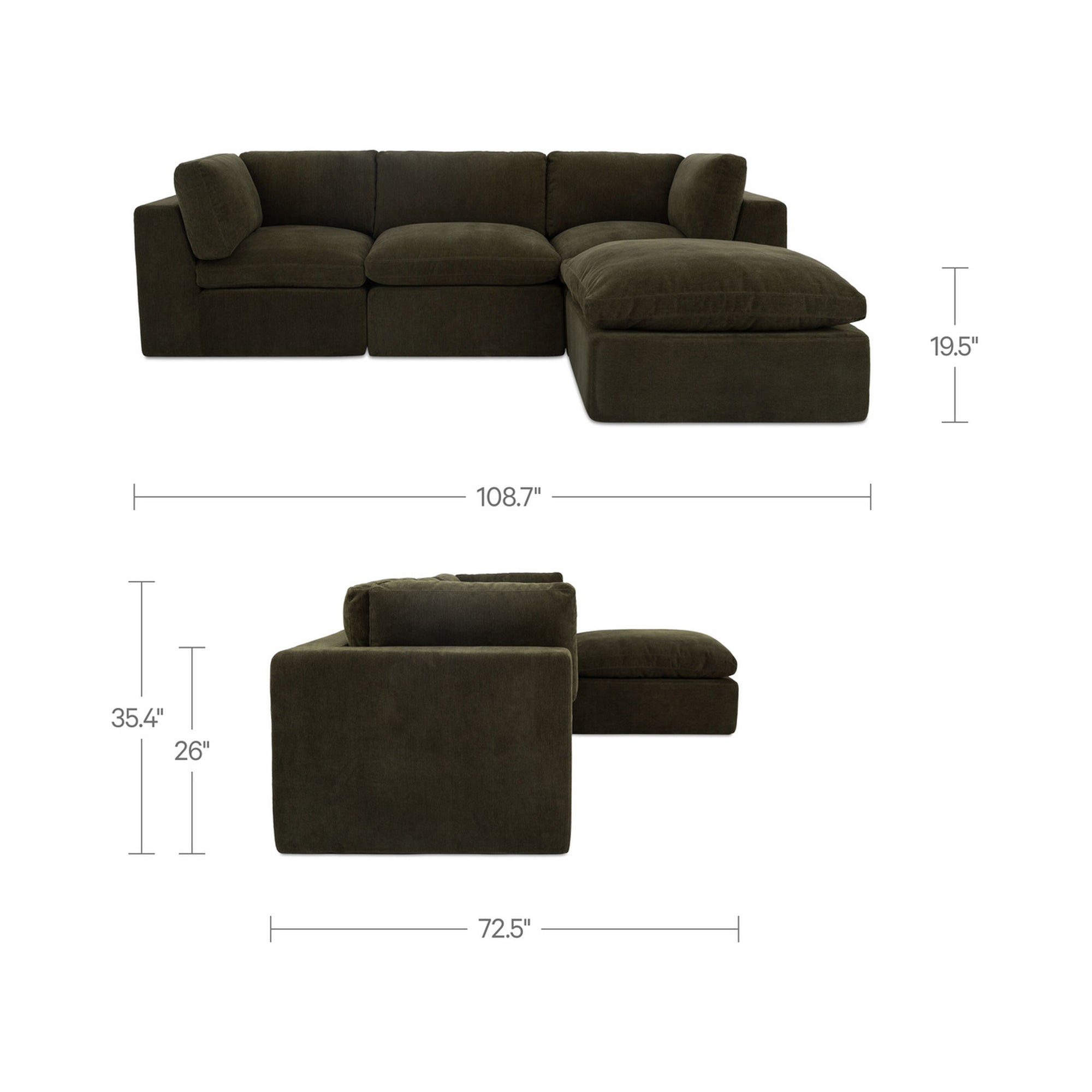 Moe's Home Cates Lounge Modular Sectional