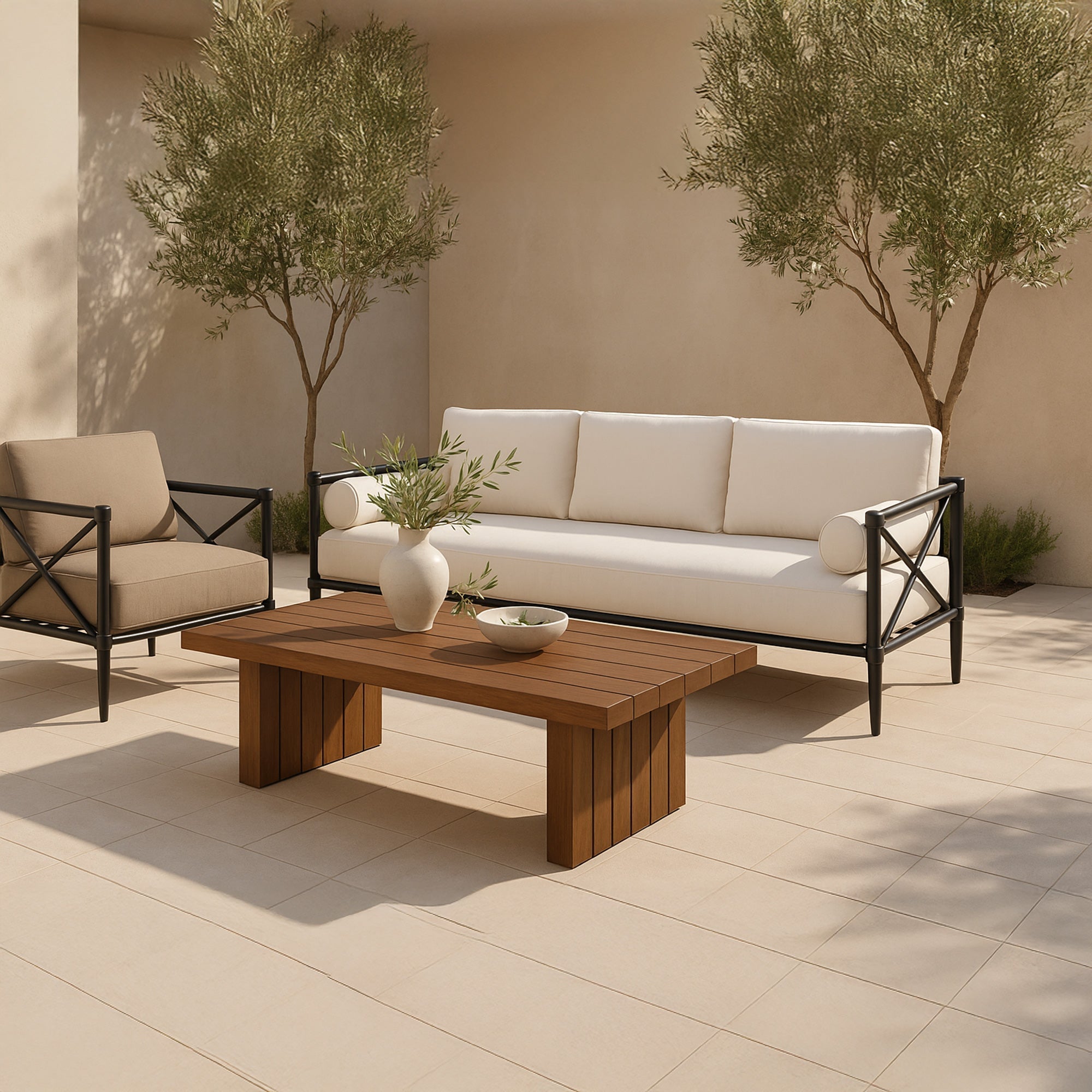 Moe's Home Willow Outdoor Sofa Cream