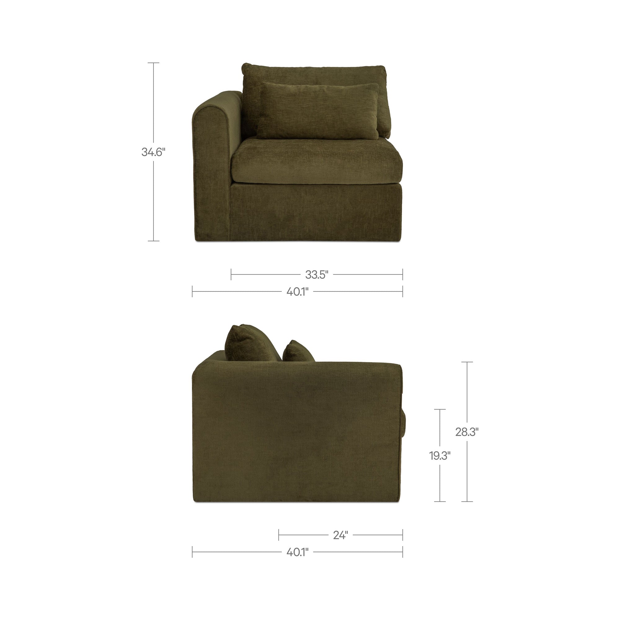 Moe's Home Swift Corner Chair