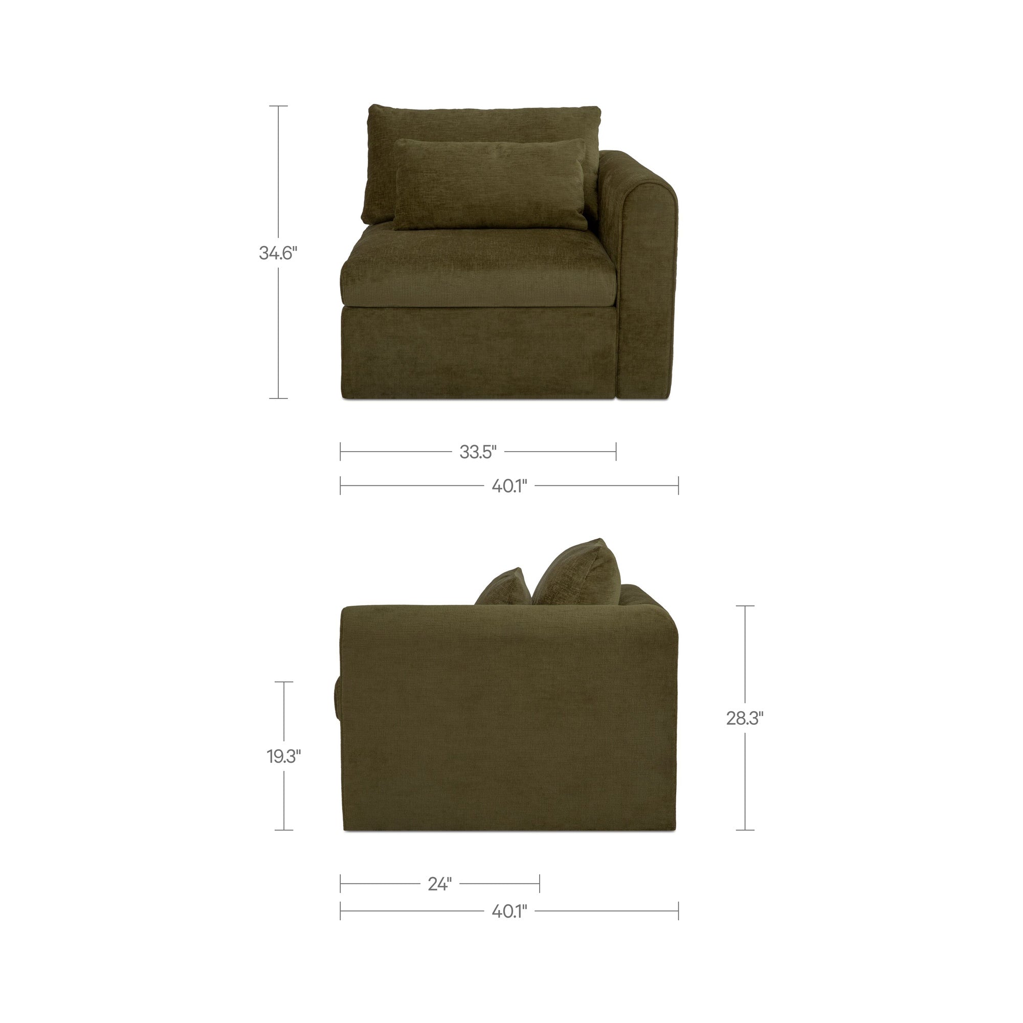 Moe's Home Swift Corner Chair