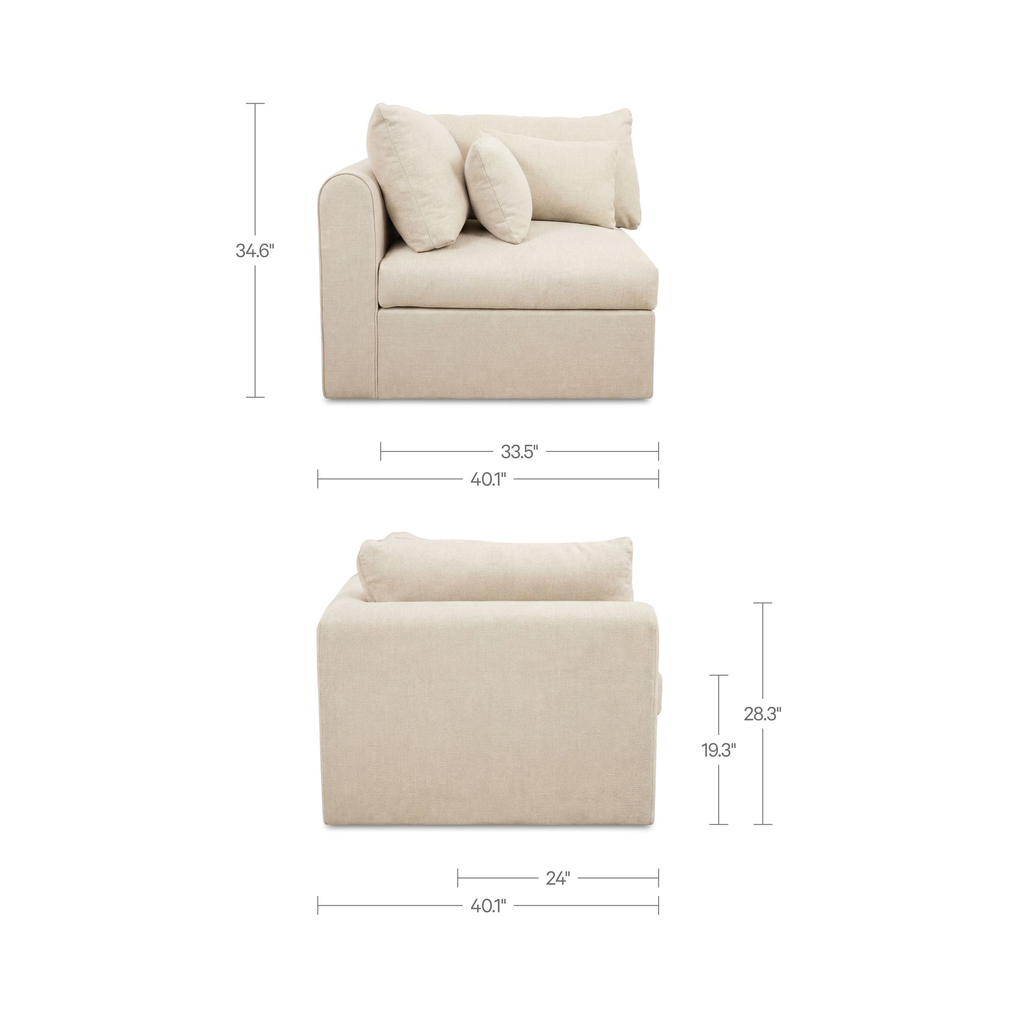 Moe's Home Swift Corner Chair