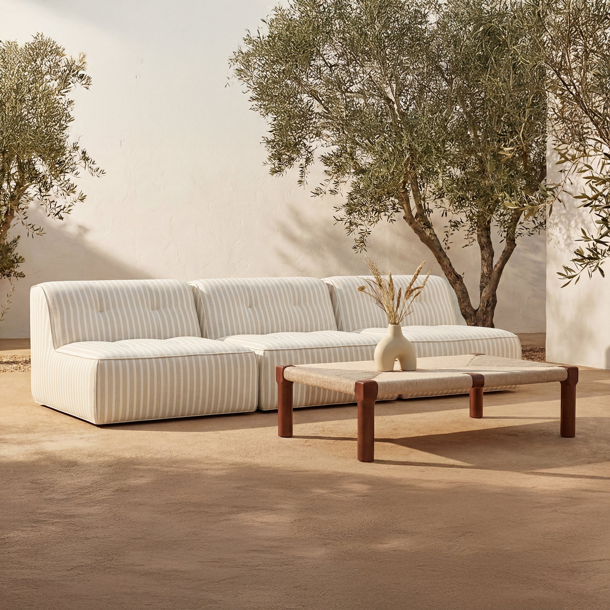 Moe's Home Sunseeker 3 Piece Outdoor Sofa