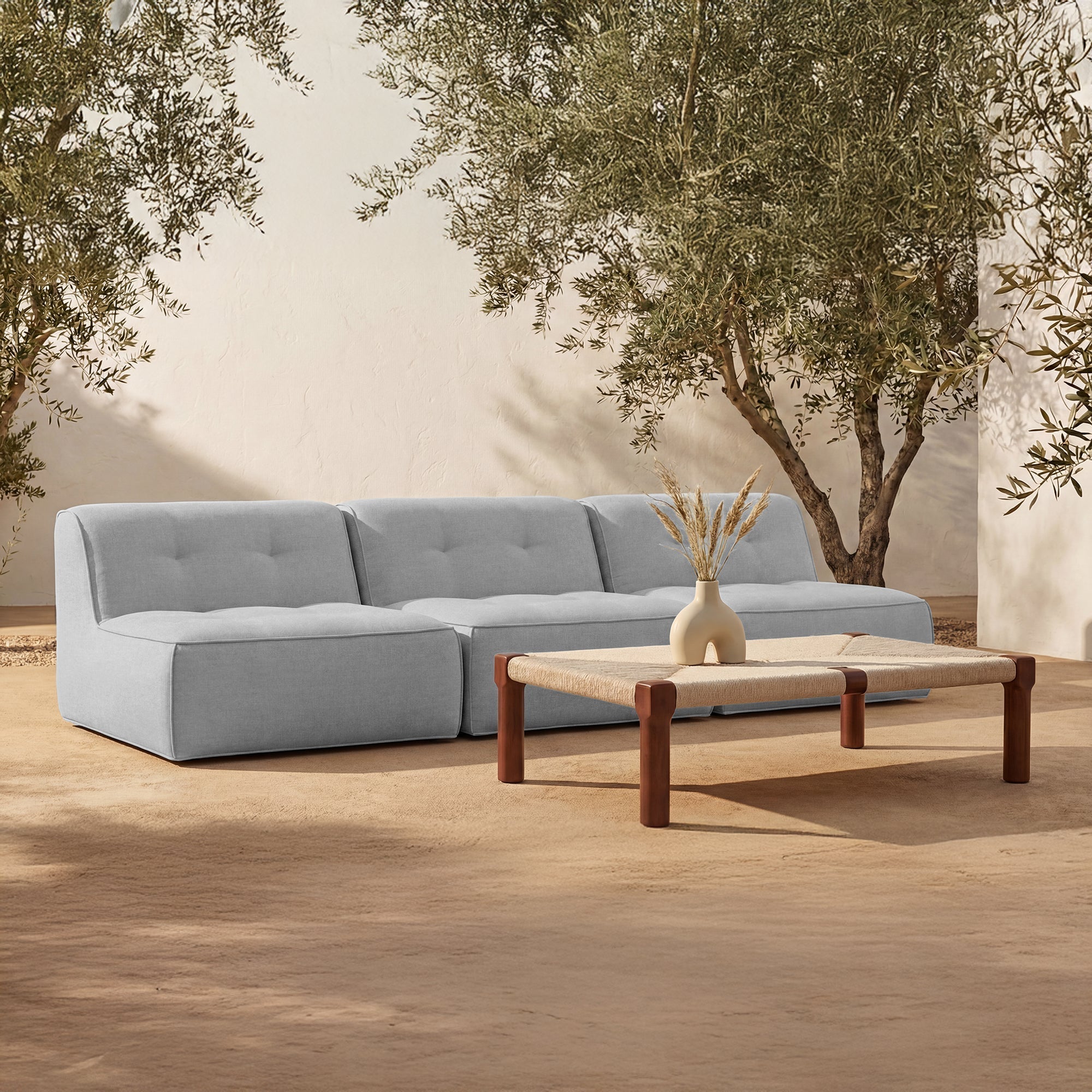 Moe's Home Sunseeker 3 Piece Outdoor Sofa