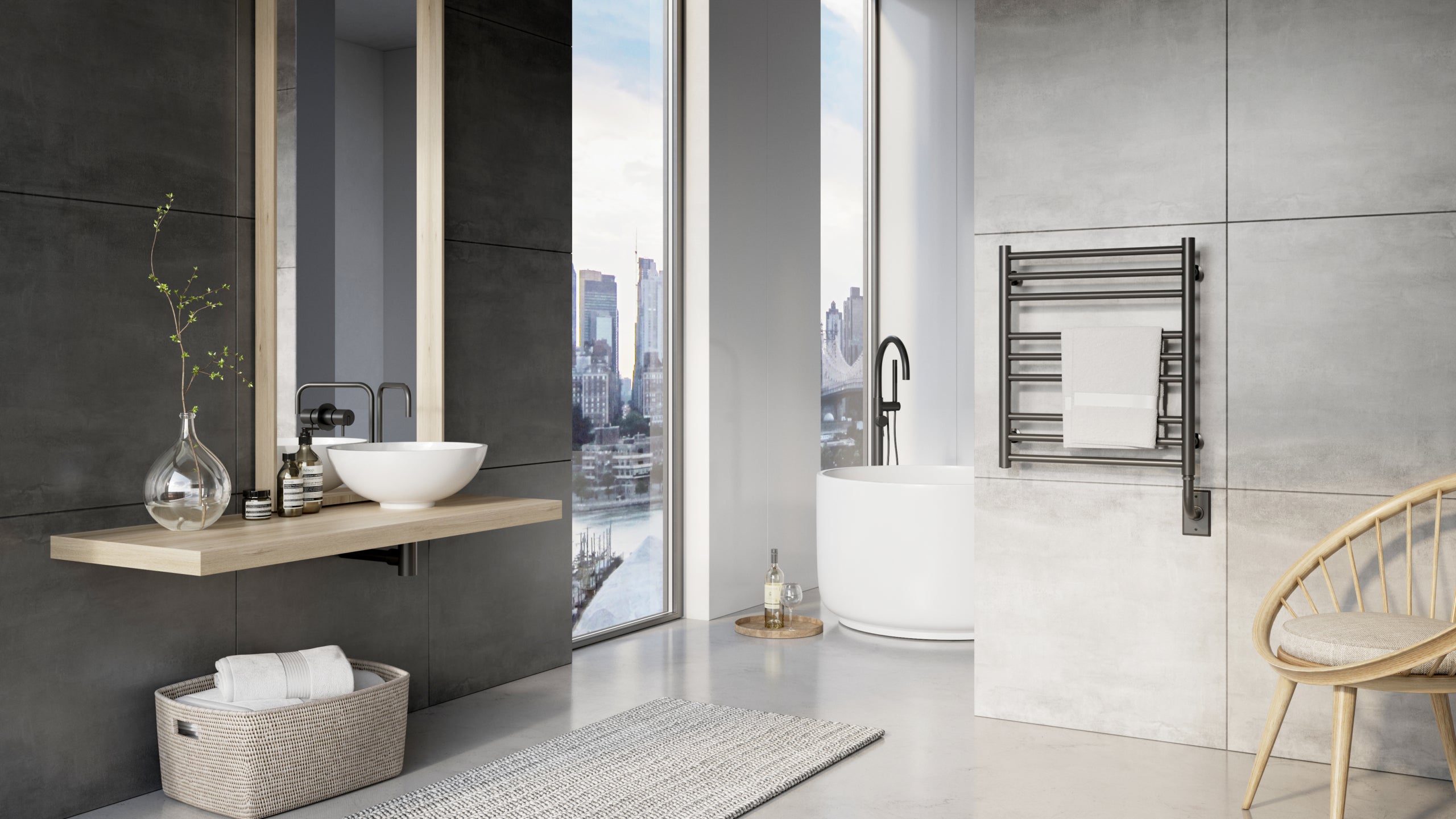ICO Bath 23.5" x 64" Sorano Towel Warmer