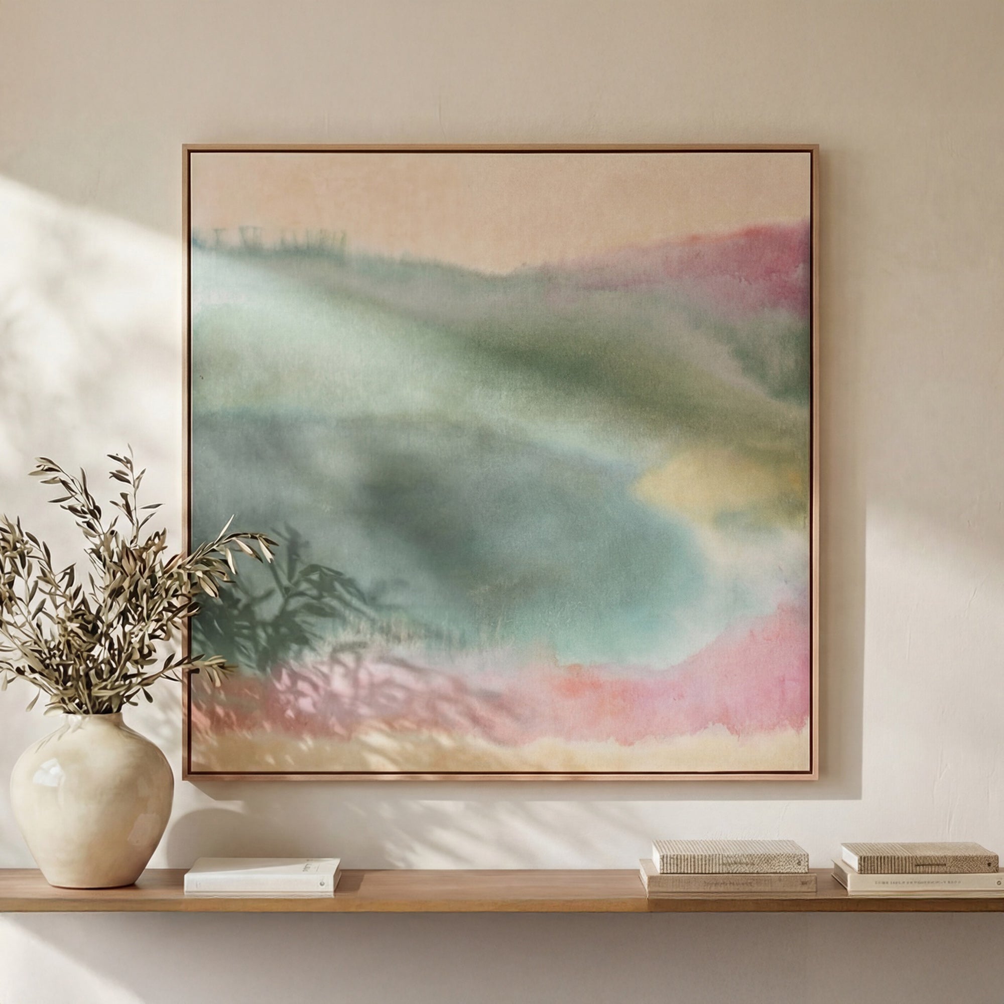 Moe's Home Lotus Framed Painting