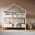 Grey House Bunk Bed for Kids – Nest Modern Wooden Bunk Bed