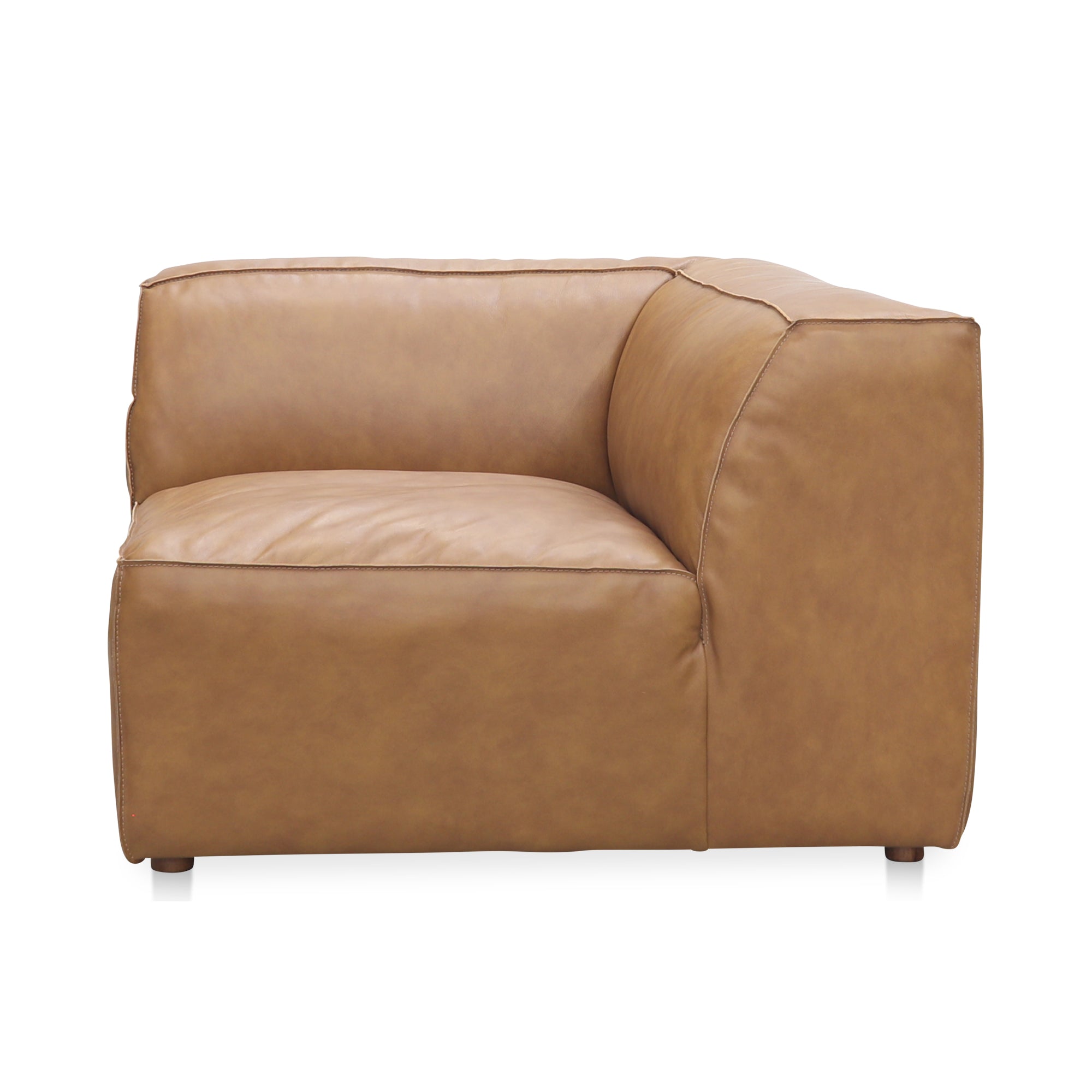 Moe's Home Form Corner Chair Sonoran Tan Leather