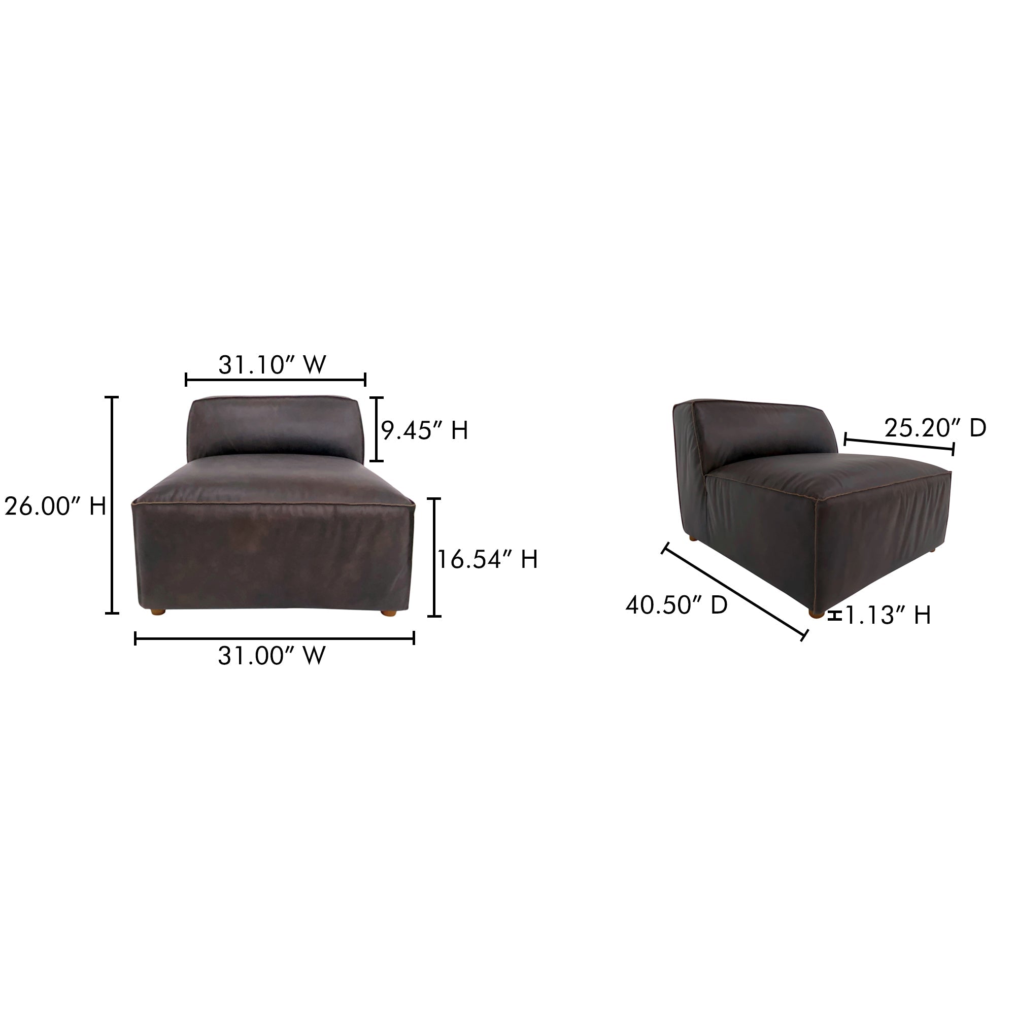 Moe's Home Form Slipper Chair