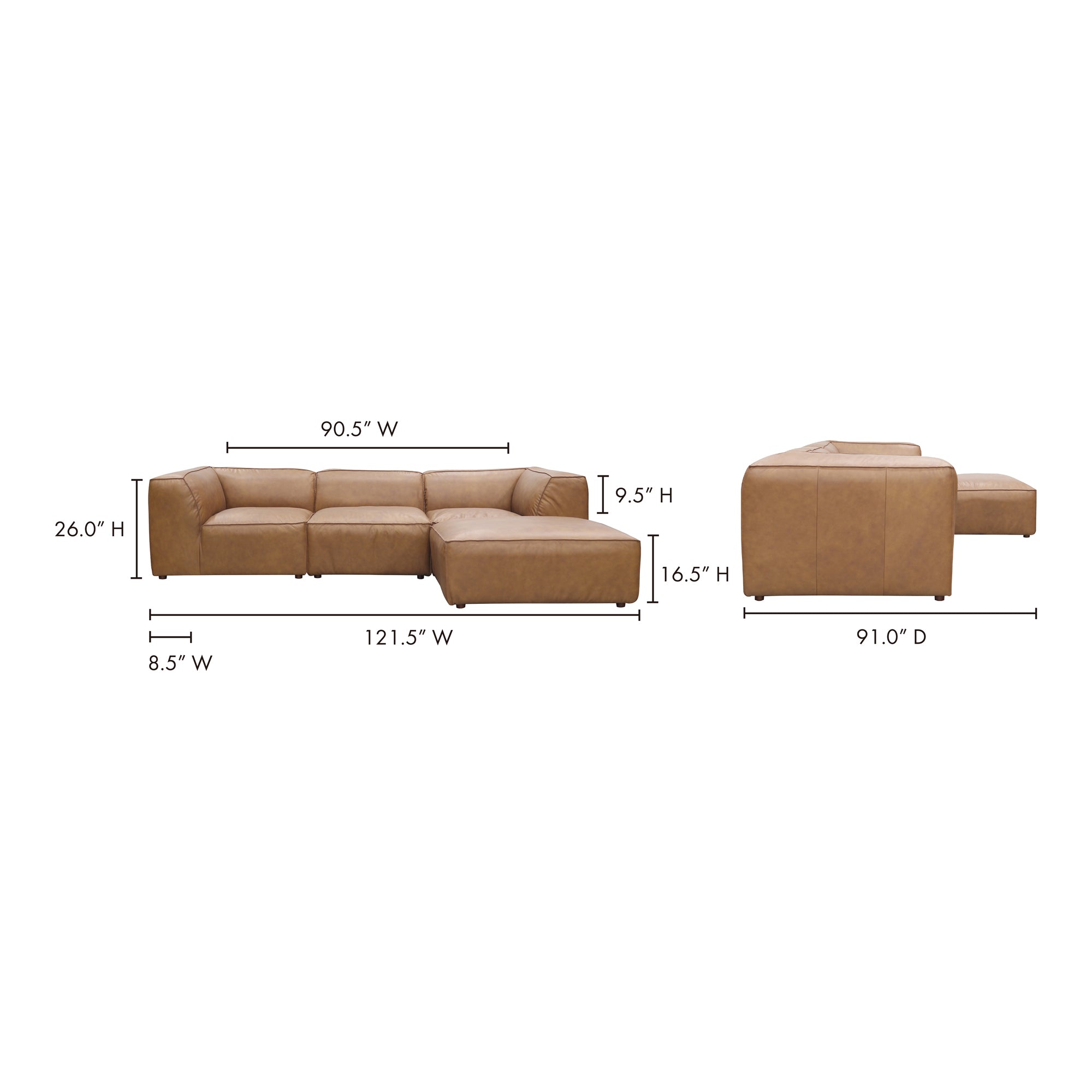 Moe's Home Form Lounge Modular Sectional