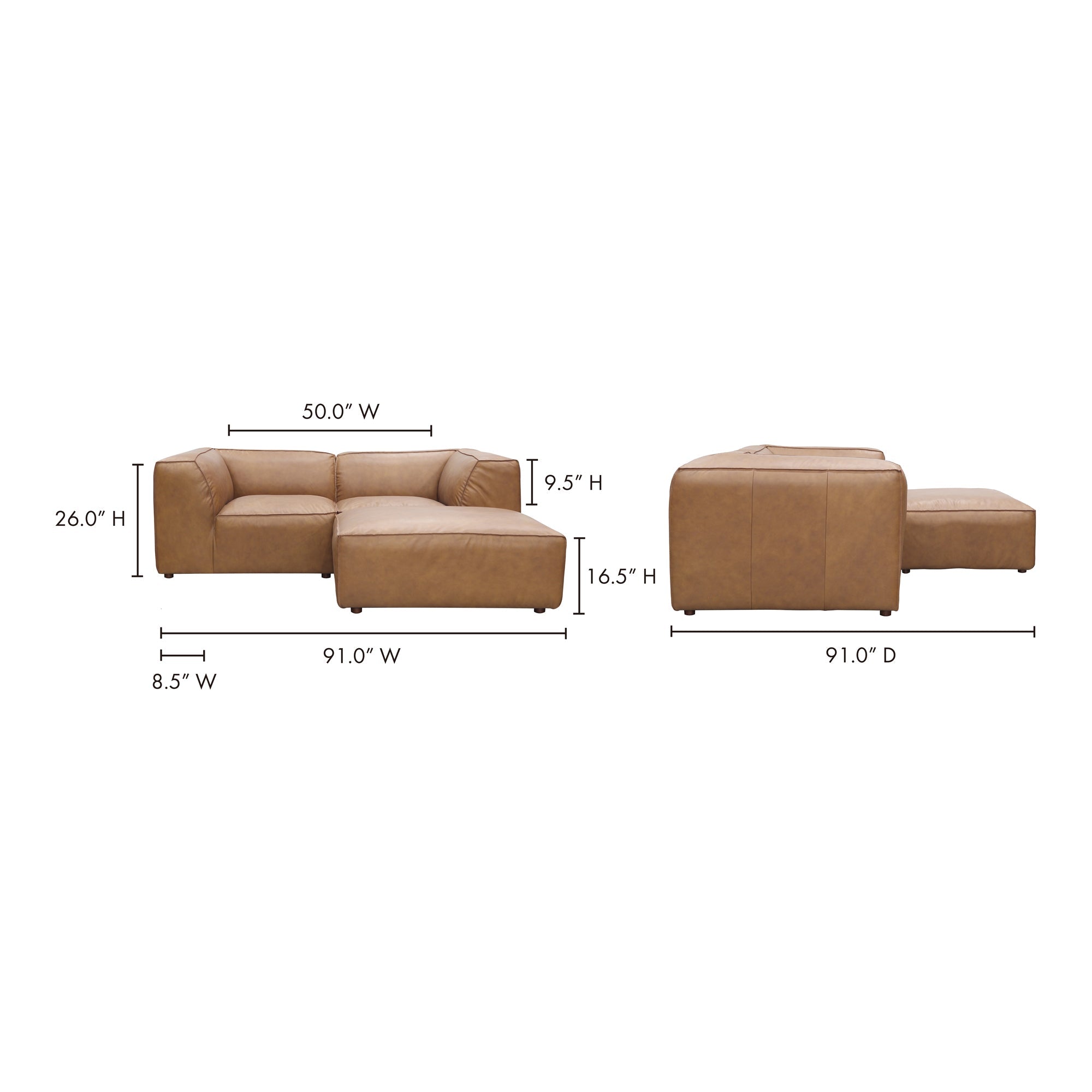Moe's Home Form Nook Modular Sectional