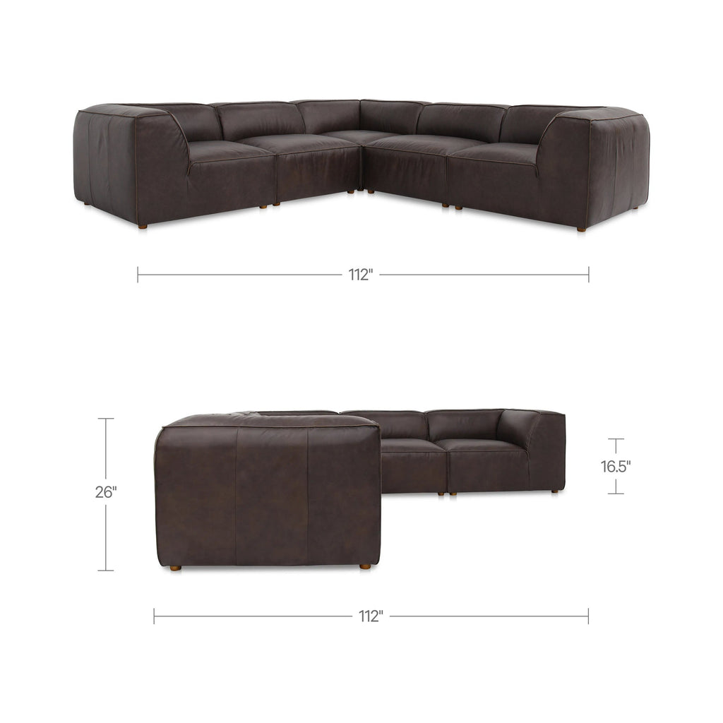 Moe's Home Form Classic L-Shaped Modular Sectional