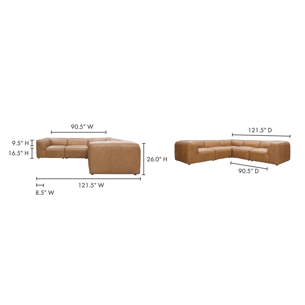 Moe's Home Form Classic L-Shaped Modular Sectional